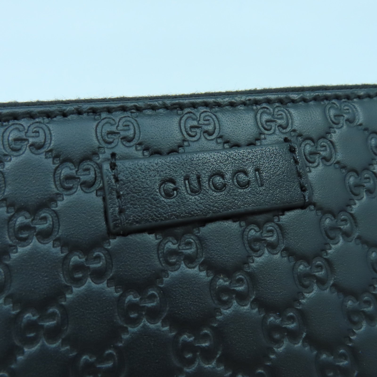 GUCCI 牛皮皮革Zipper Long Wallet金扣長錢包黑色