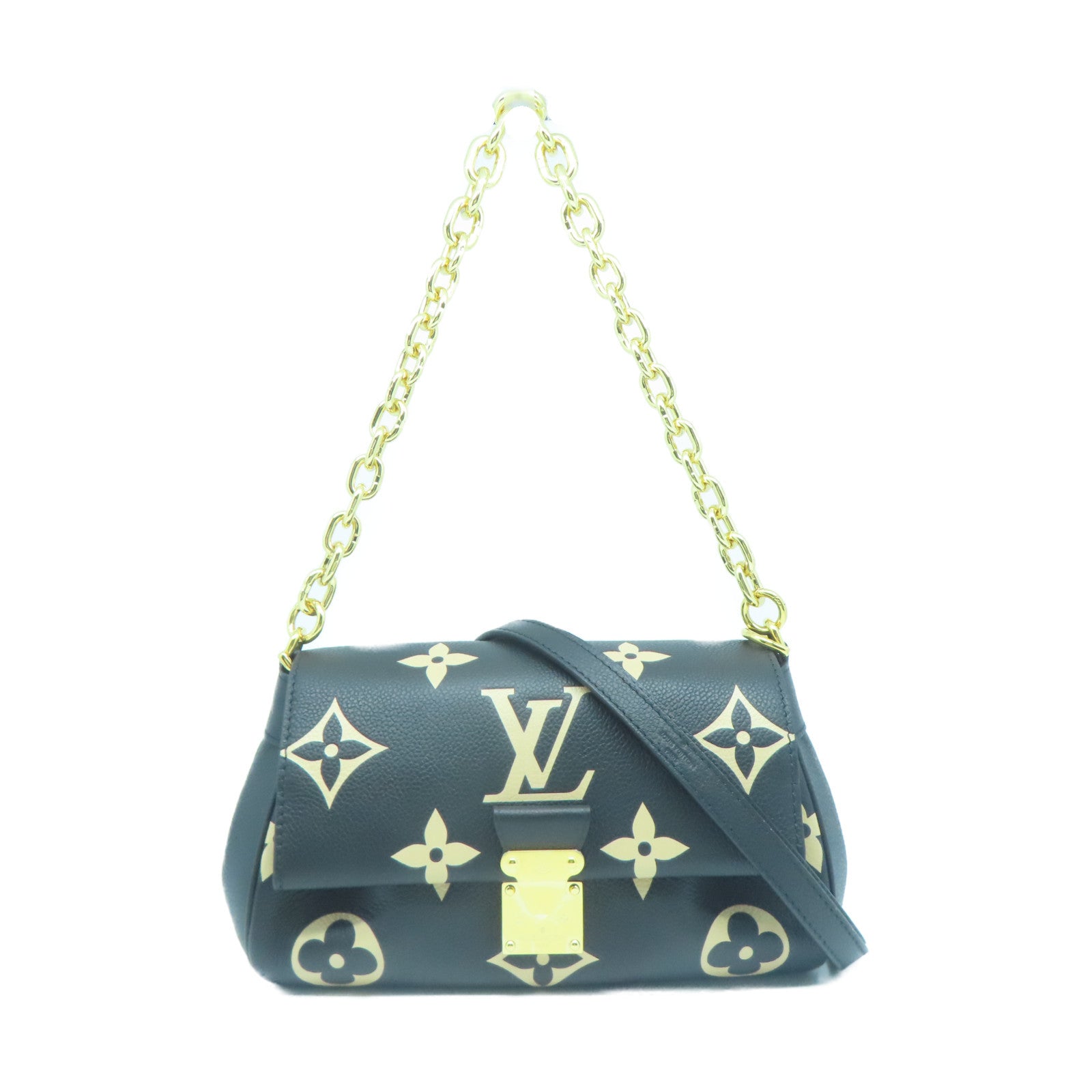 LOUIS VUITTON Monogram Empreinte Favorite手挽肩背兩用袋黑色/米色