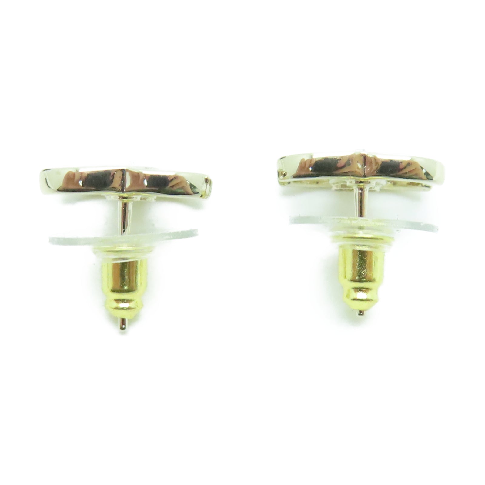 CHANEL 金屬Logo Earrings耳環金色