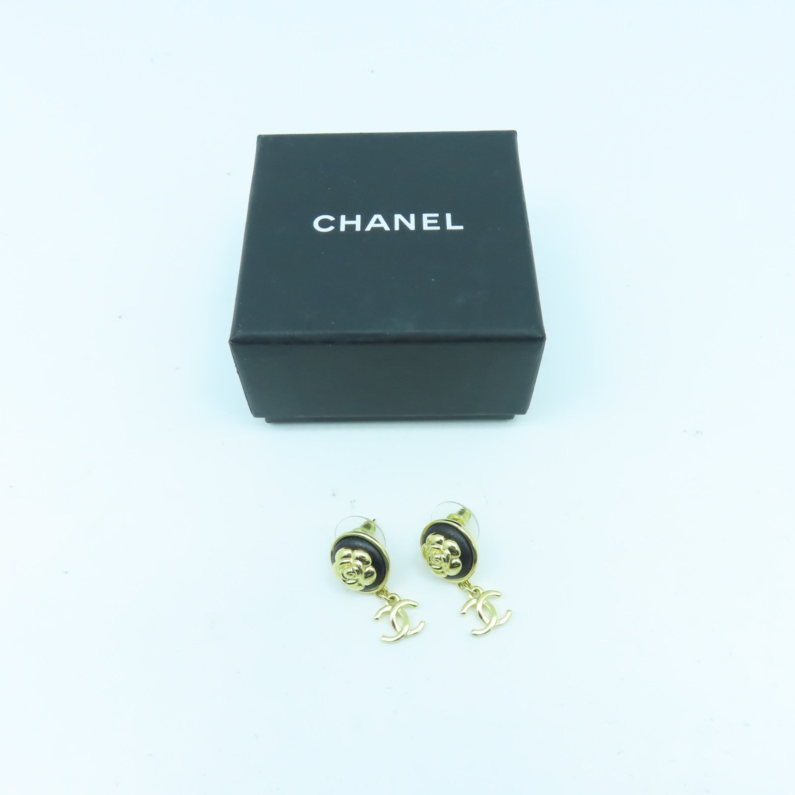 CHANEL 金屬Earrings耳環金色/黑色