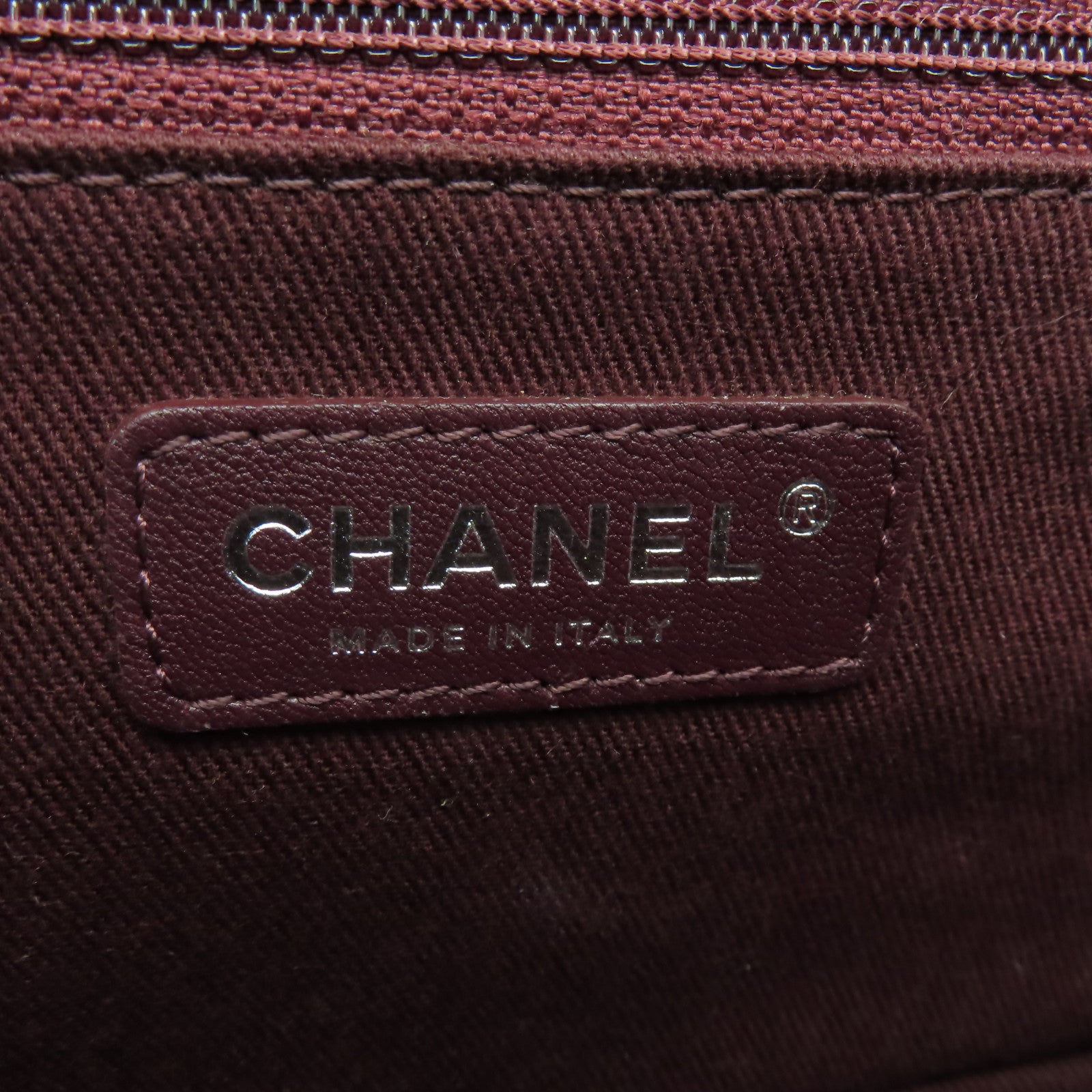 CHANEL 菱格牛皮皮革Chain Shoulder Bag銀扣鏈帶肩背袋深藍色