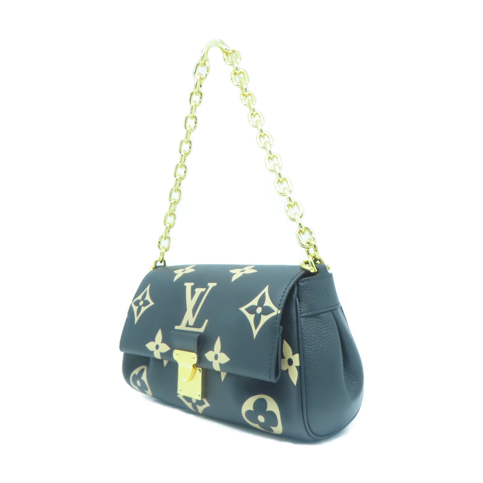 LOUIS VUITTON Monogram Empreinte Favorite手挽肩背兩用袋黑色/米色