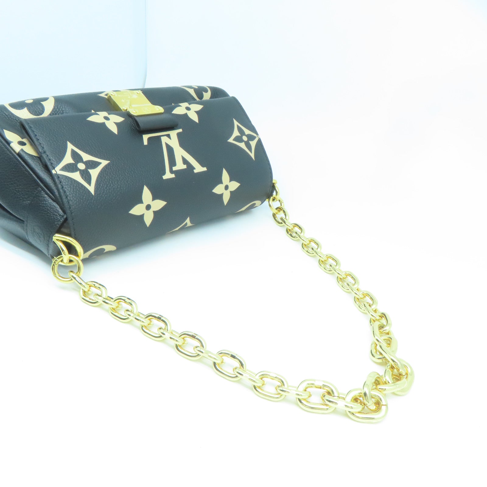 LOUIS VUITTON Monogram Empreinte Favorite手挽肩背兩用袋黑色/米色