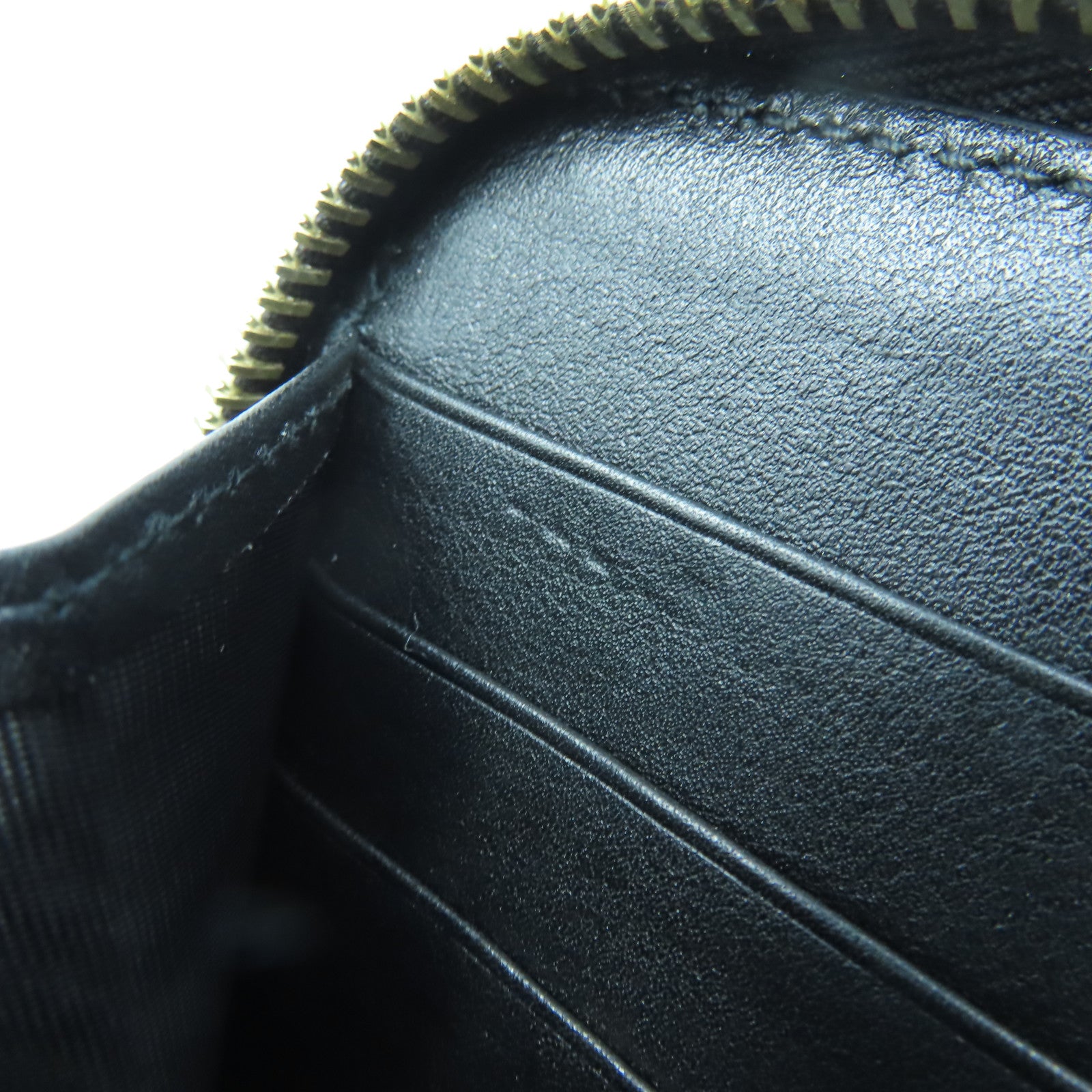 GUCCI 牛皮皮革Zipper Long Wallet金扣長錢包黑色