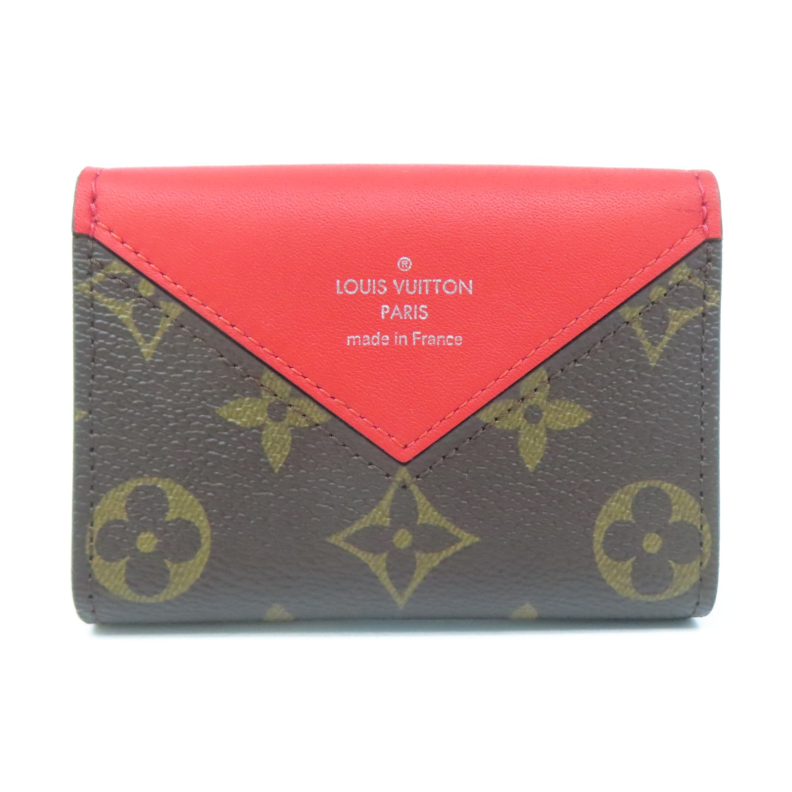 LOUIS VUITTON Monogram Etui Cult Arseneto銀扣卡片套啡色/紅色