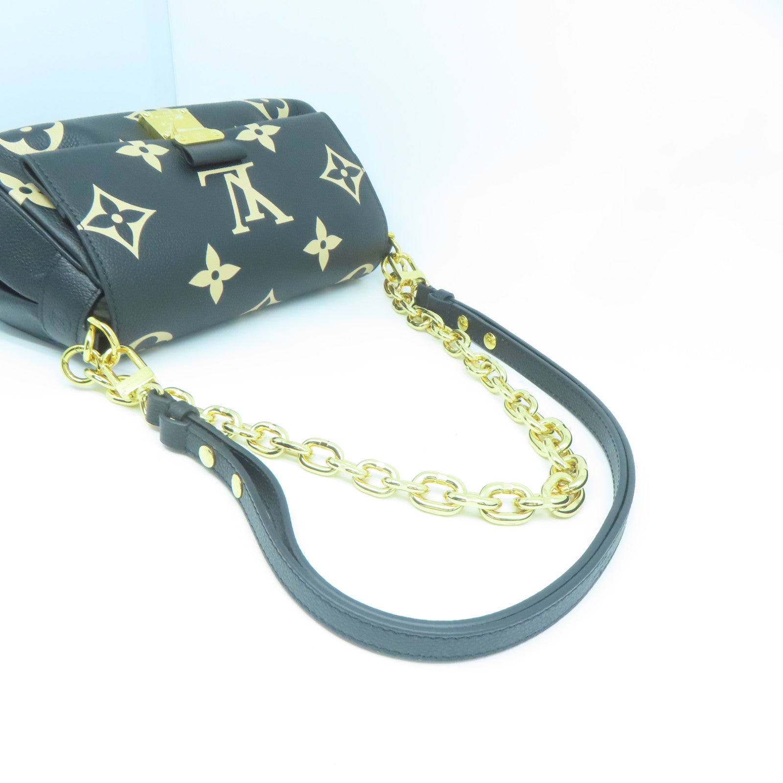 LOUIS VUITTON Monogram Empreinte Favorite手挽肩背兩用袋黑色/米色