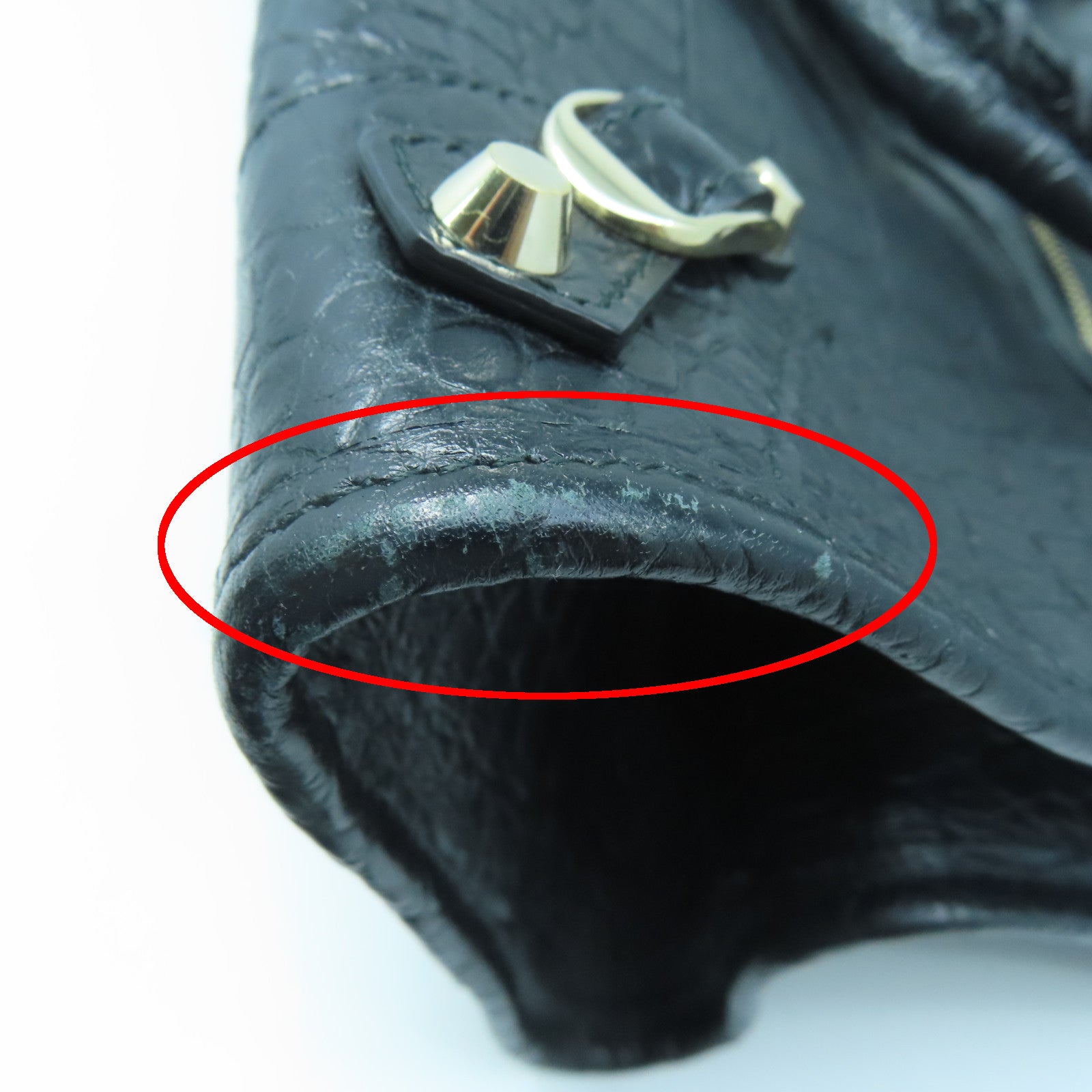 BALENCIAGA 牛皮皮革City金扣手挽肩背兩用袋黑色