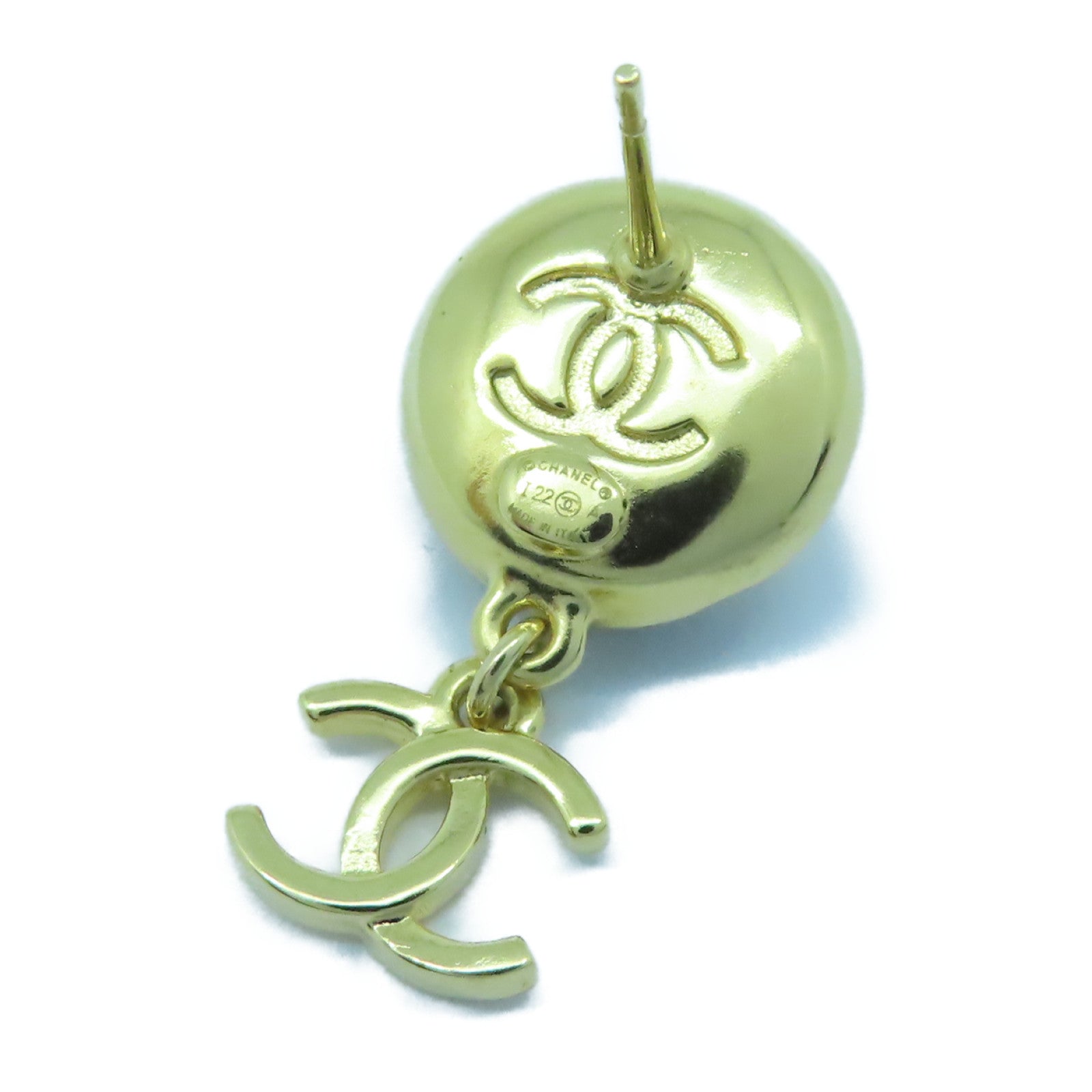 CHANEL 金屬Earrings耳環金色/黑色