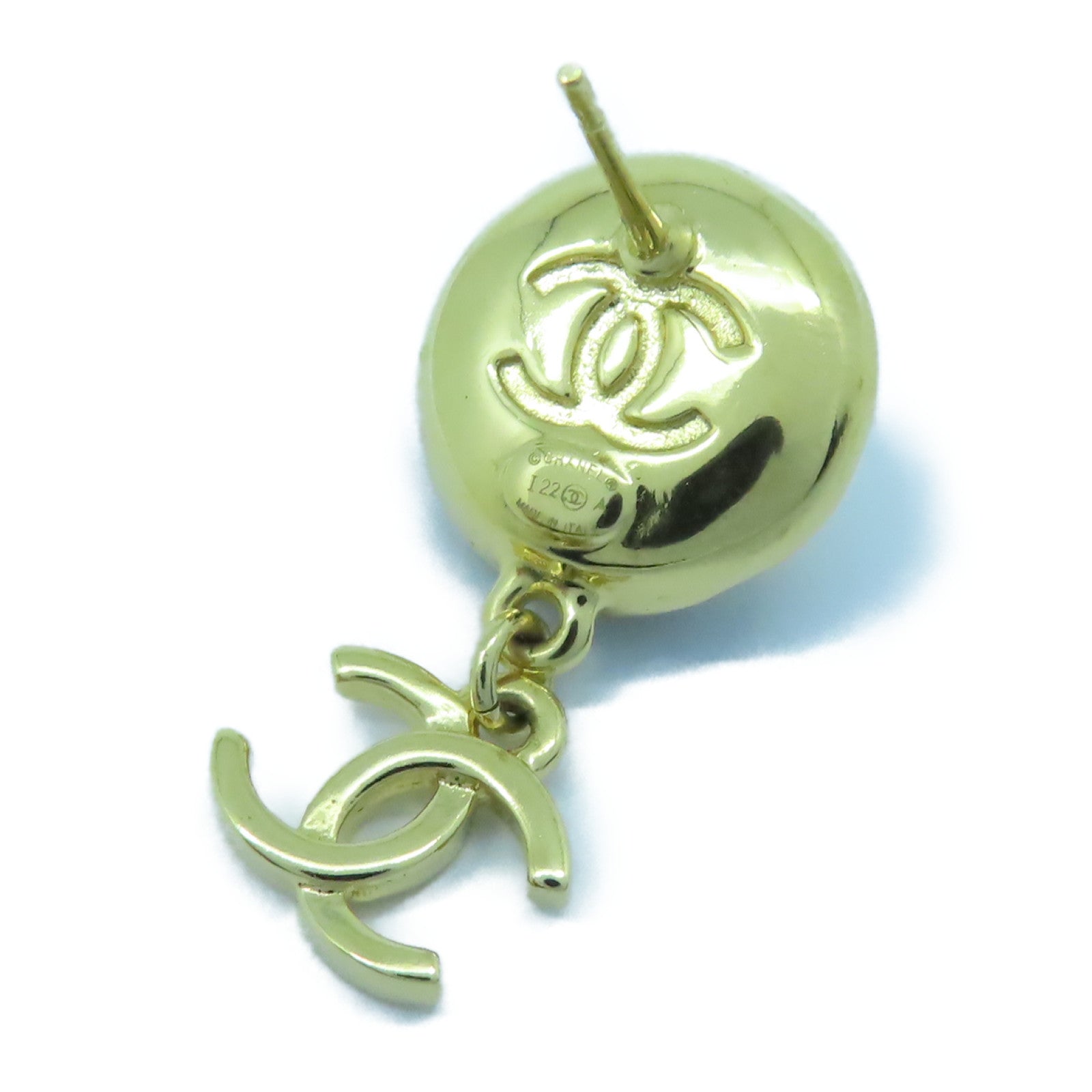 CHANEL 金屬Earrings耳環金色/黑色