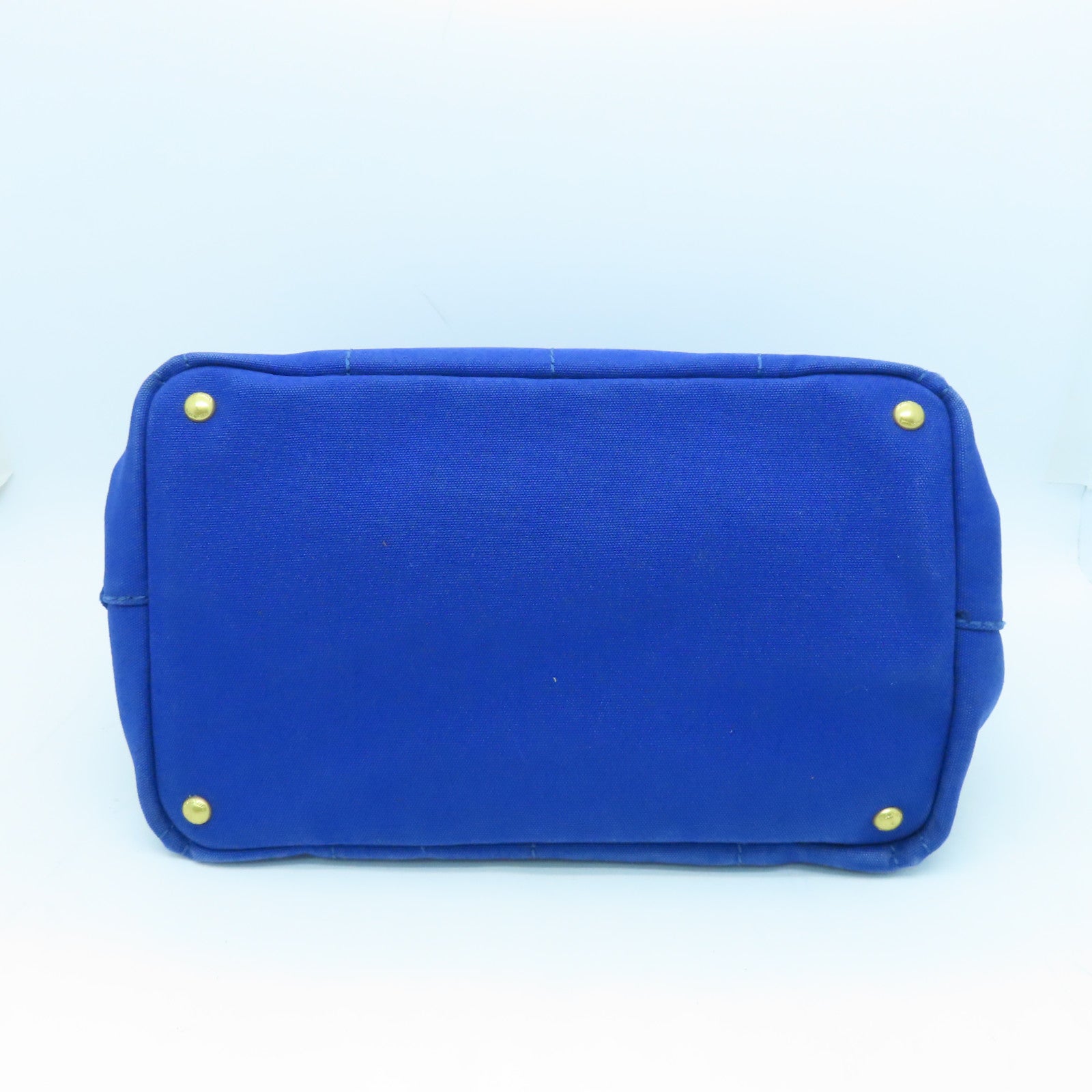 PRADA Canvas 2 Way Shoulder Gold Buckle Hand Shoulder Dual-purpose Bag Blue