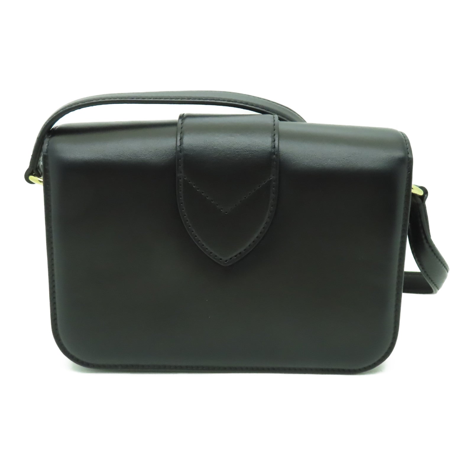 LOUIS VUITTON 牛皮皮革Pont 9金扣肩背袋黒色