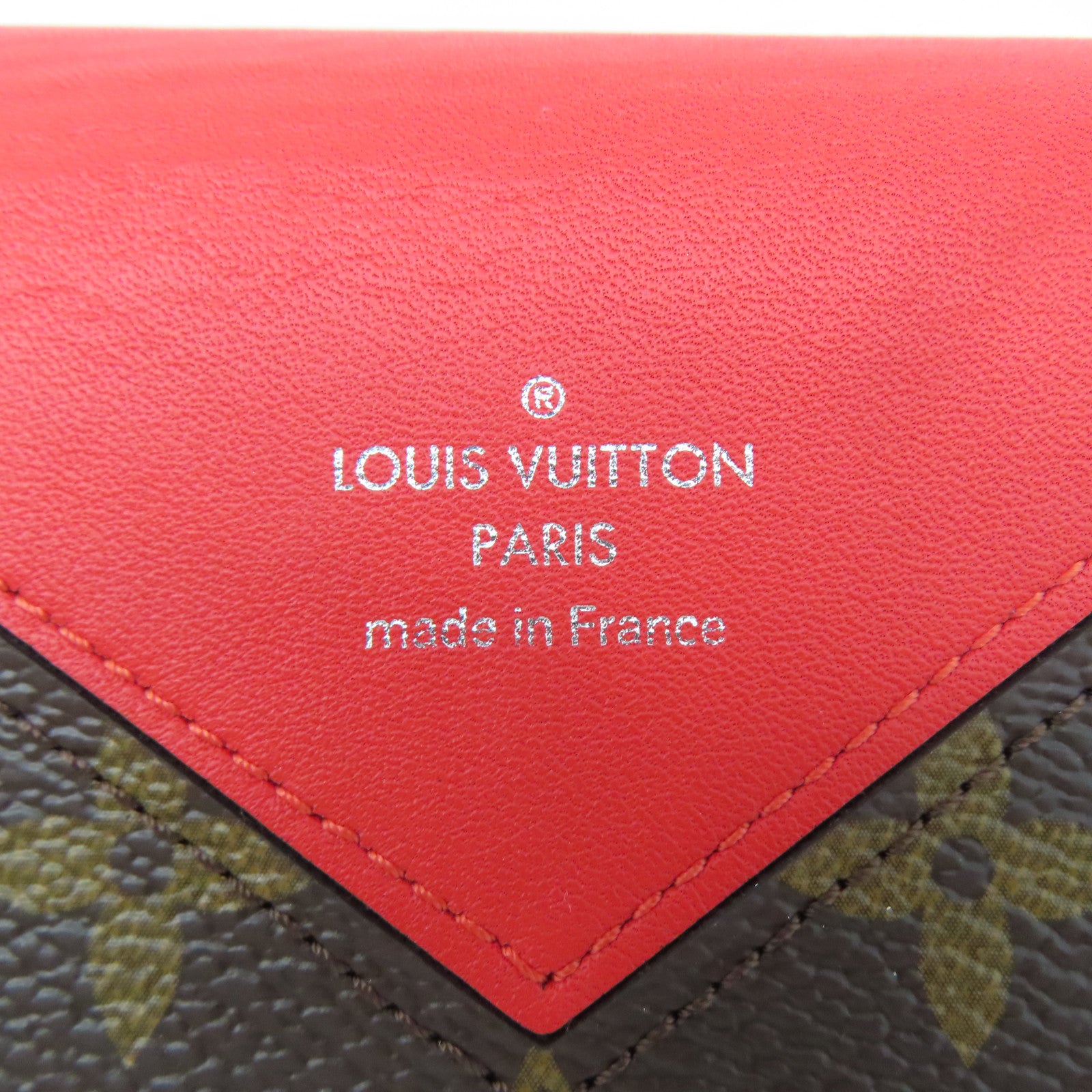 LOUIS VUITTON Monogram Etui Cult Arseneto銀扣卡片套啡色/紅色