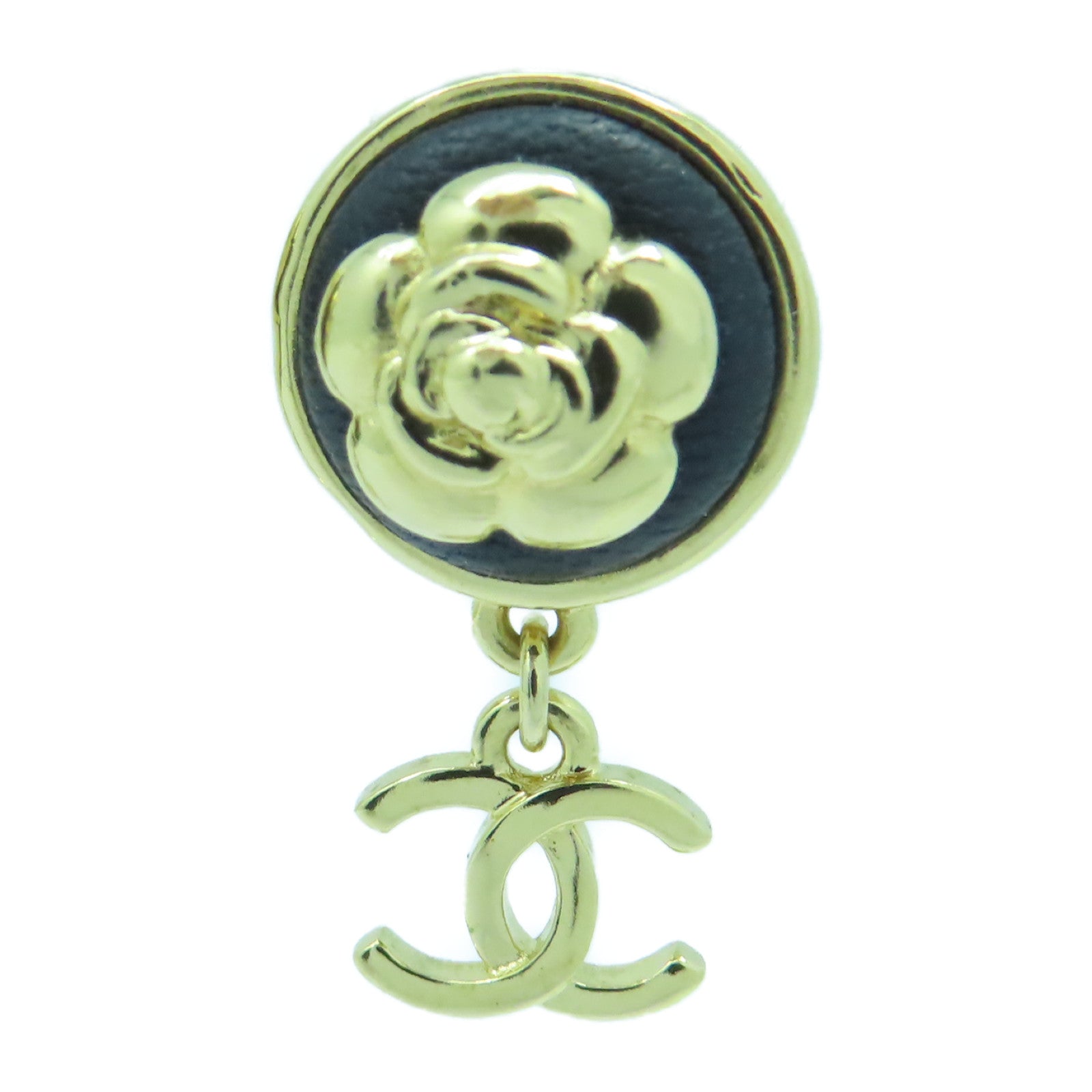 CHANEL 金屬Earrings耳環金色/黑色