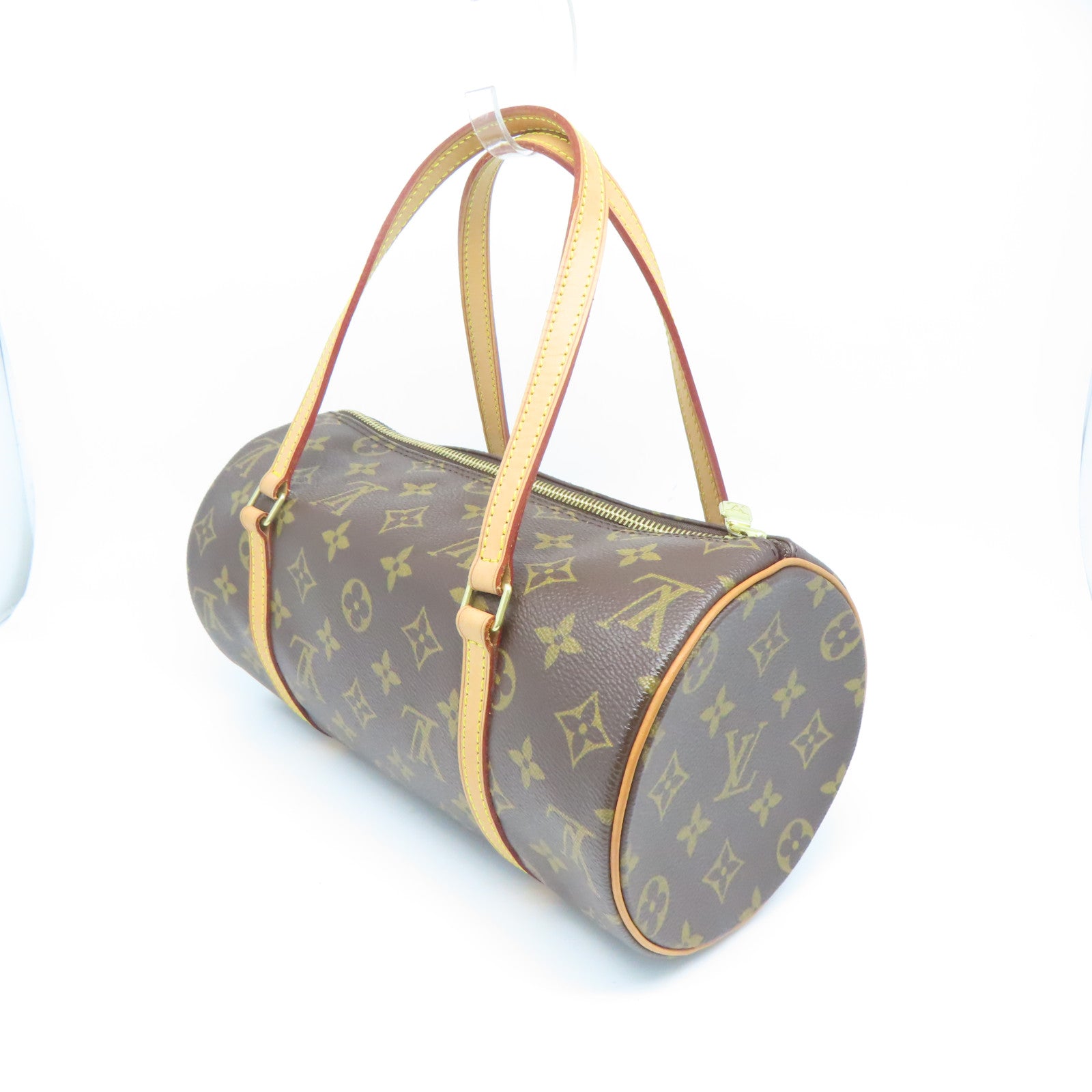 LOUIS VUITTON Monogram Papillon 26金扣手挽袋啡色