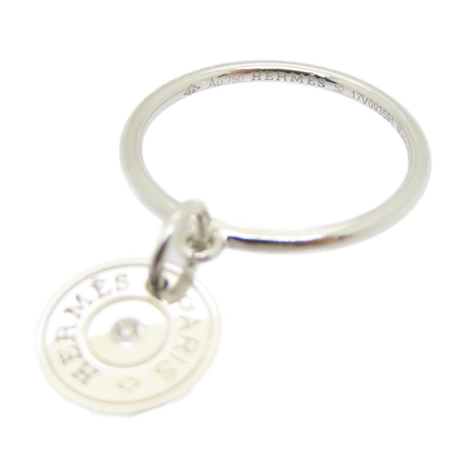 HERMES 18K白金1 Diamond Ring戒指US#6Hermes#52