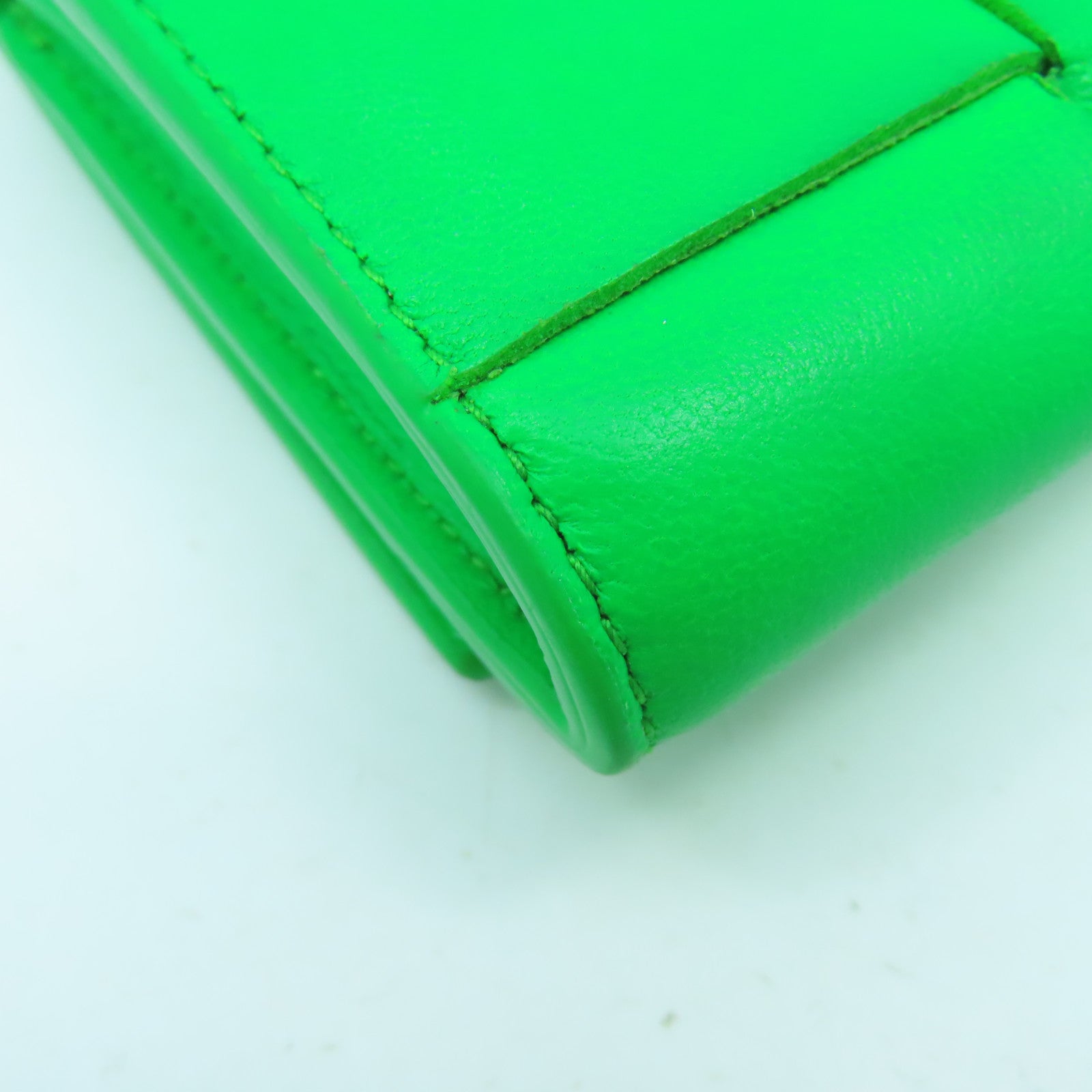 BOTTEGA VENETA 織紋皮革Card Case金扣卡片套綠色