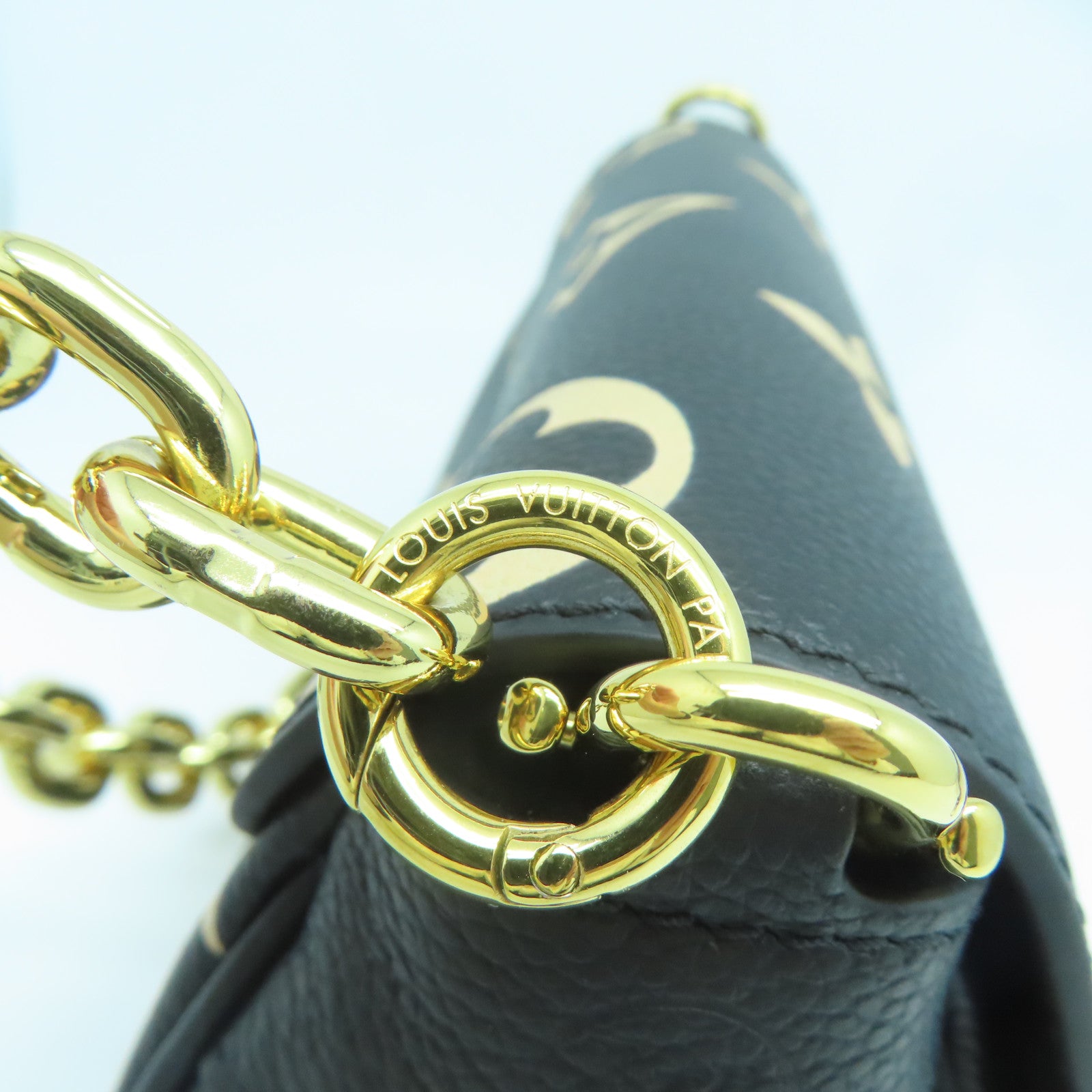 LOUIS VUITTON Monogram Empreinte Favorite手挽肩背兩用袋黑色/米色