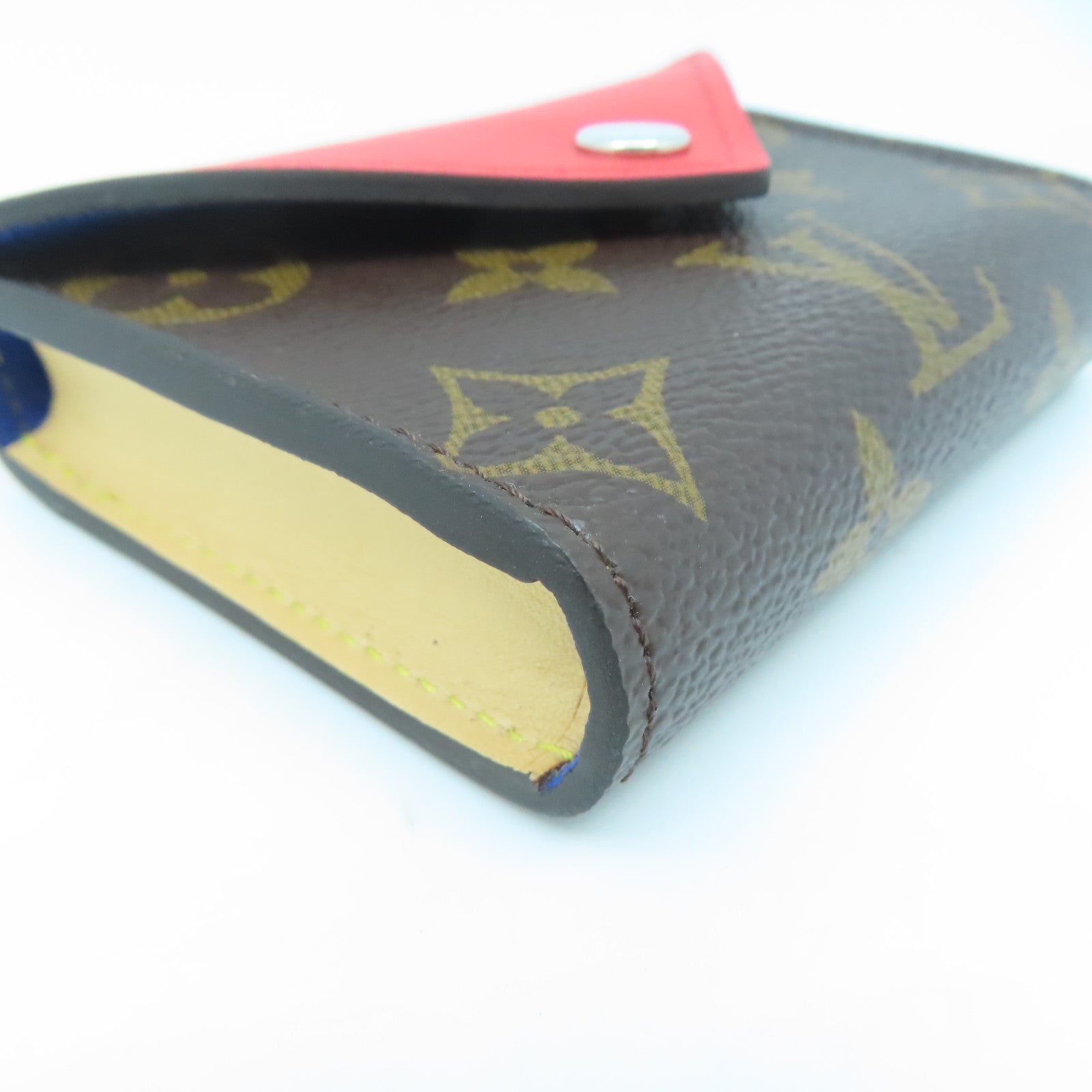 LOUIS VUITTON Monogram Etui Cult Arseneto銀扣卡片套啡色/紅色