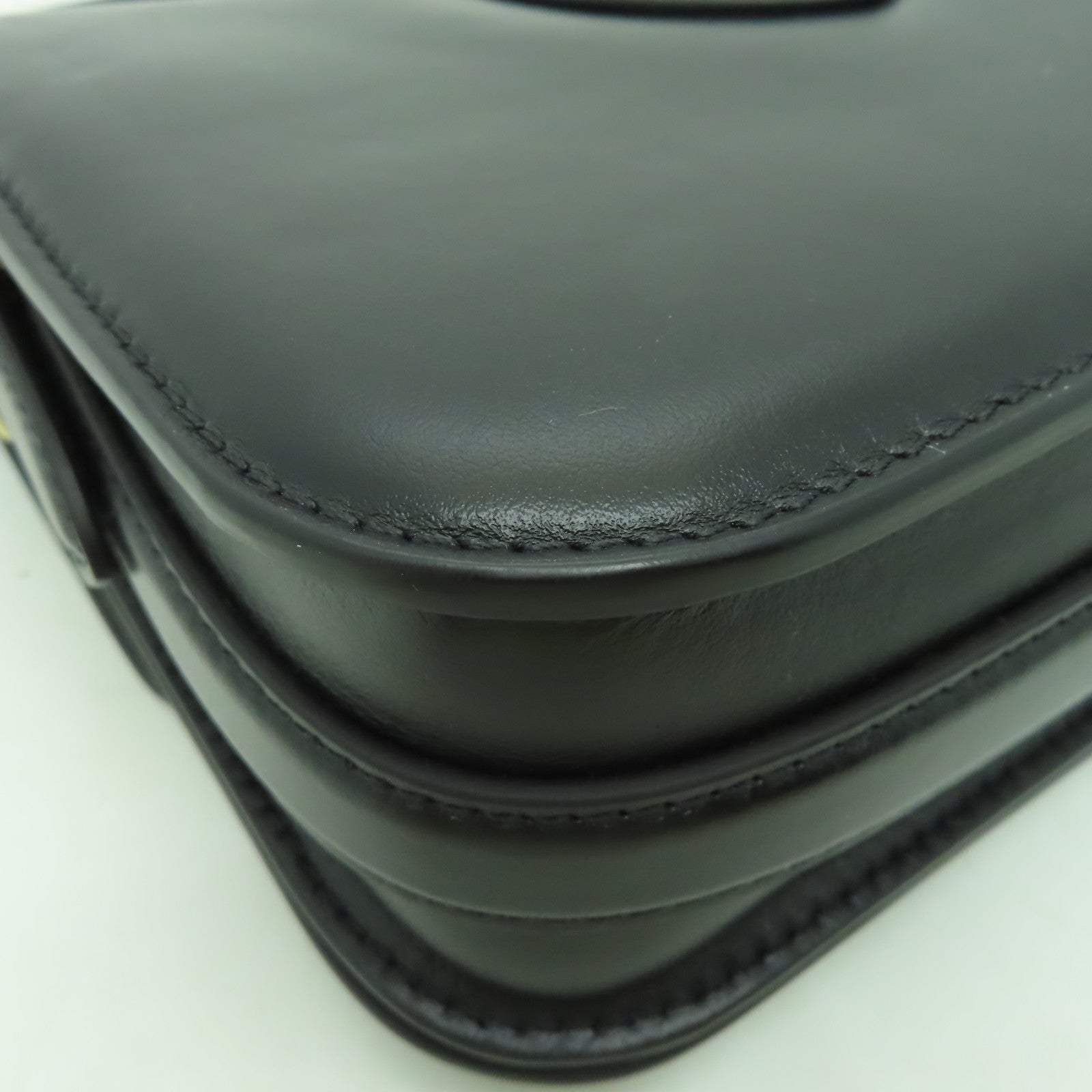 LOUIS VUITTON 牛皮皮革Pont 9金扣肩背袋黒色