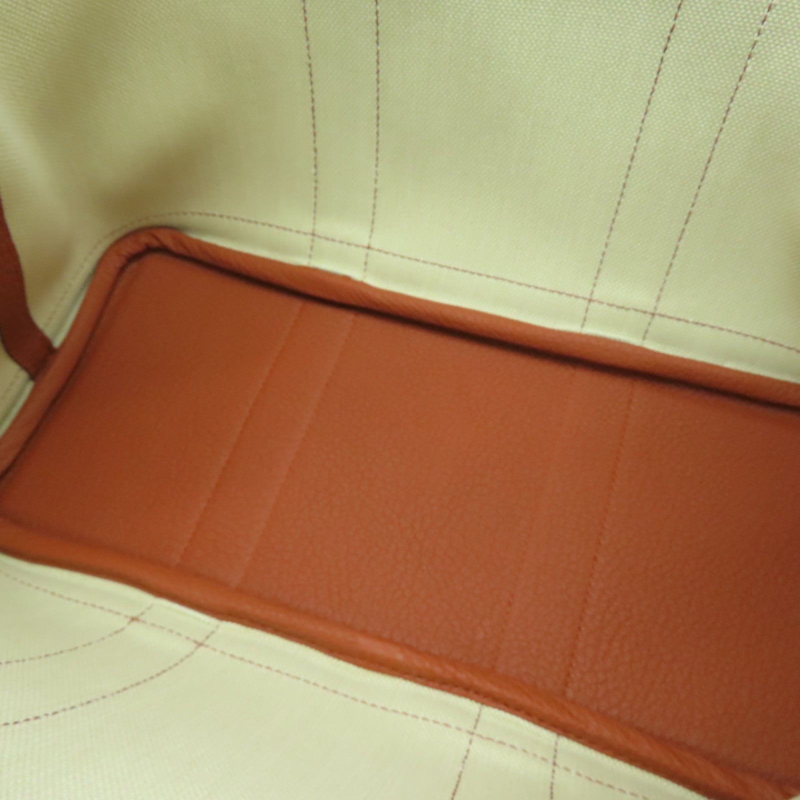 HERMES 【激减优惠】帆布Garden Party TPM银扣手挽袋米色