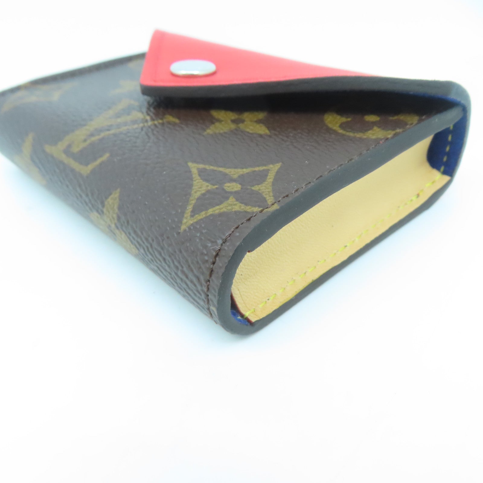 LOUIS VUITTON Monogram Etui Cult Arseneto銀扣卡片套啡色/紅色