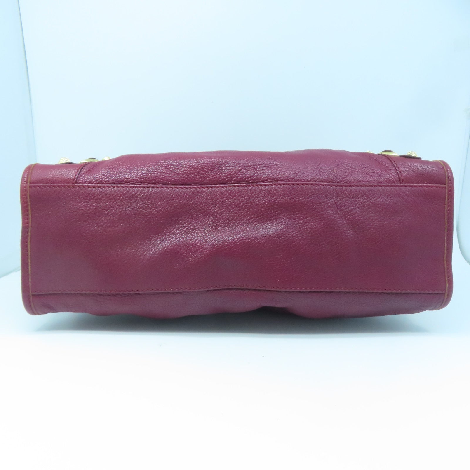 BALENCIAGA 牛皮皮革City金扣手挽肩背兩用袋紅色