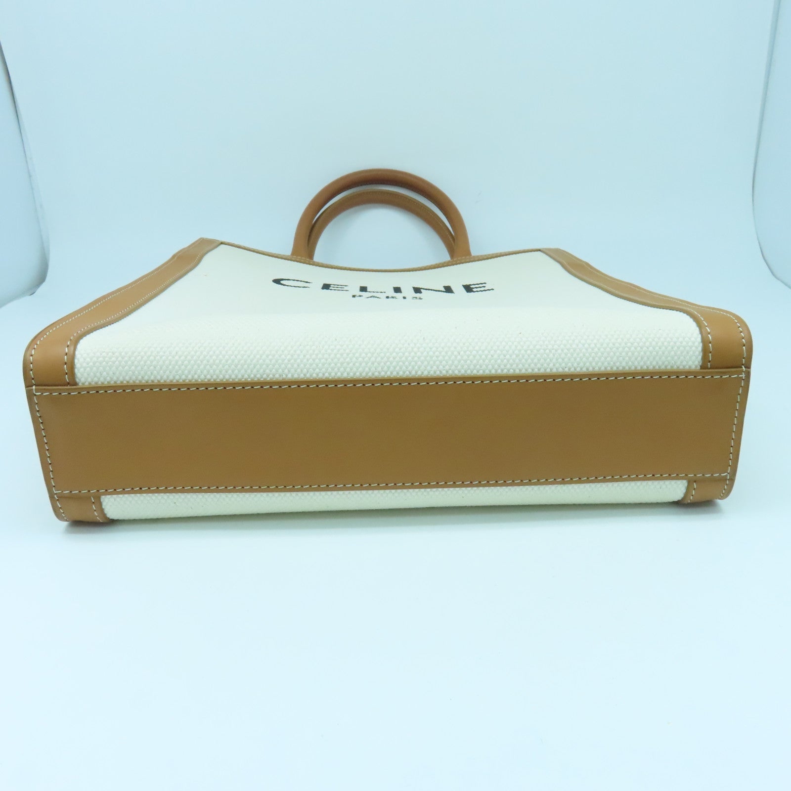 CELINE 帆布Cabas金扣手挽肩背兩用袋啡色