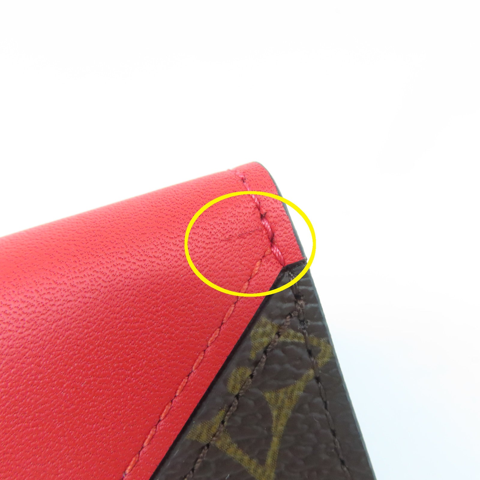 LOUIS VUITTON Monogram Etui Cult Arseneto銀扣卡片套啡色/紅色