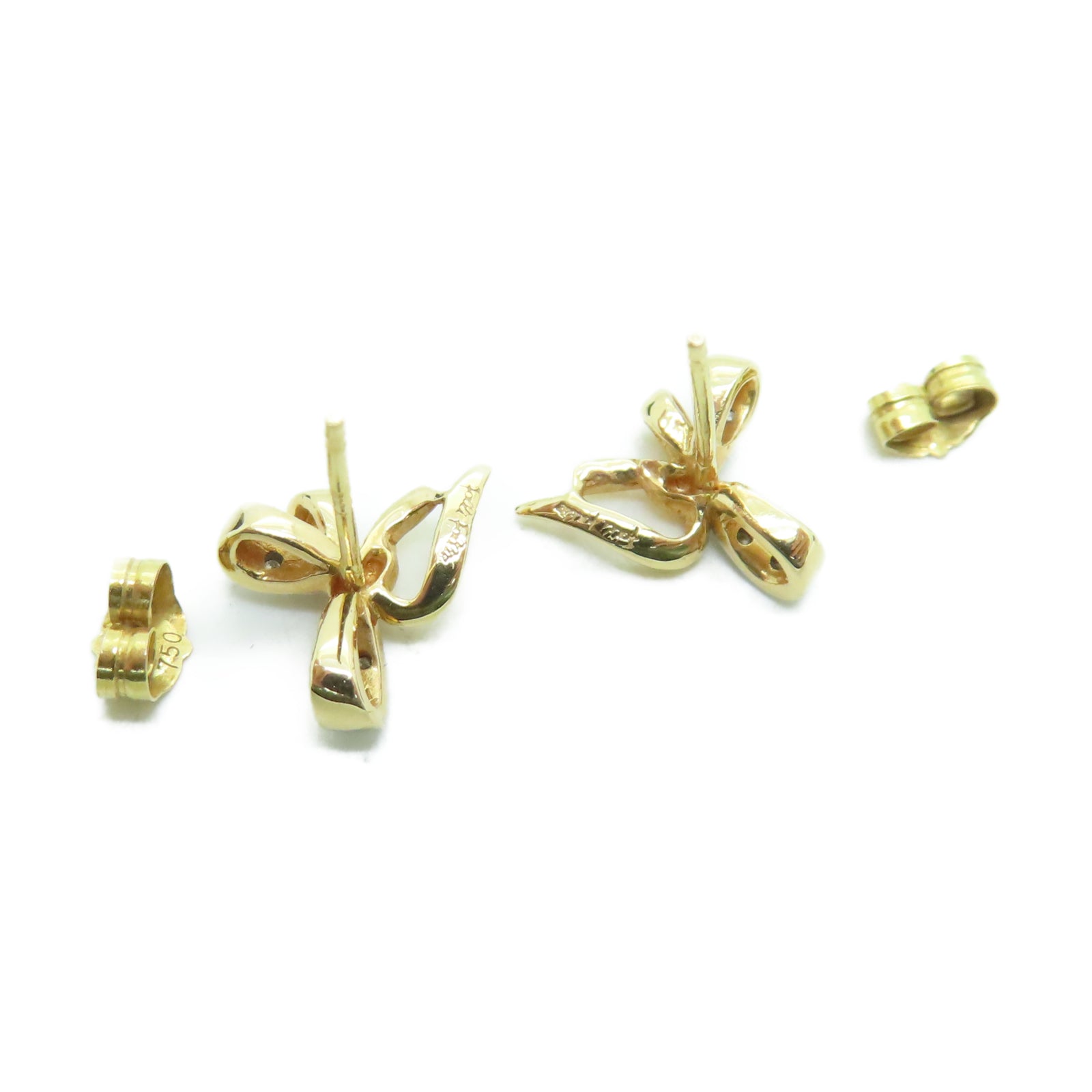 JEWELRY 【激減優惠】18K黃金Diamond 2.6g鑽石耳環