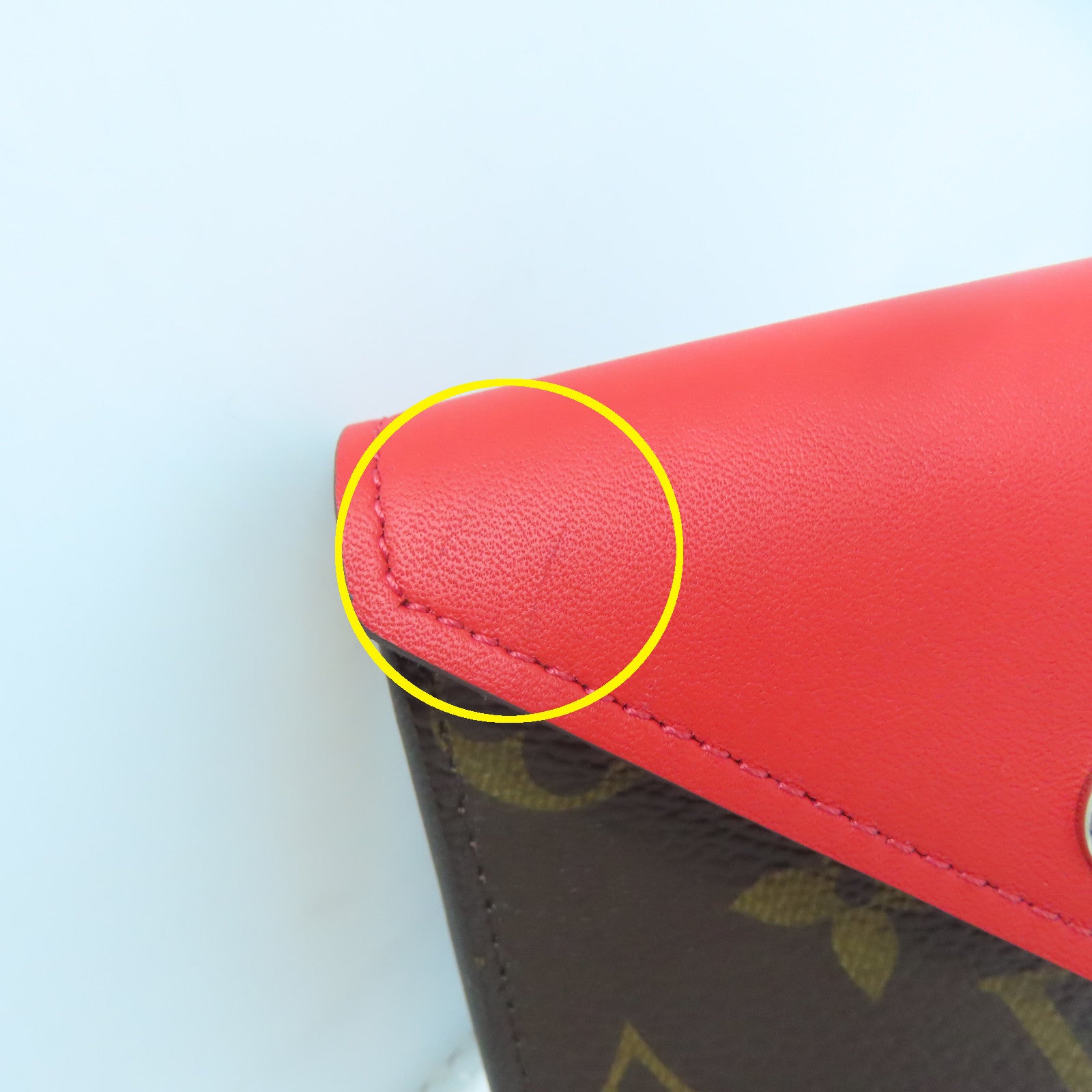 LOUIS VUITTON Monogram Etui Cult Arseneto銀扣卡片套啡色/紅色