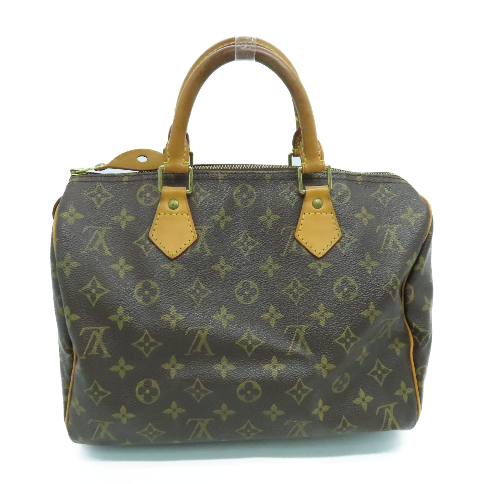 LOUIS VUITTON Monogram Speedy 30 Hand Bag金扣手挽袋啡色