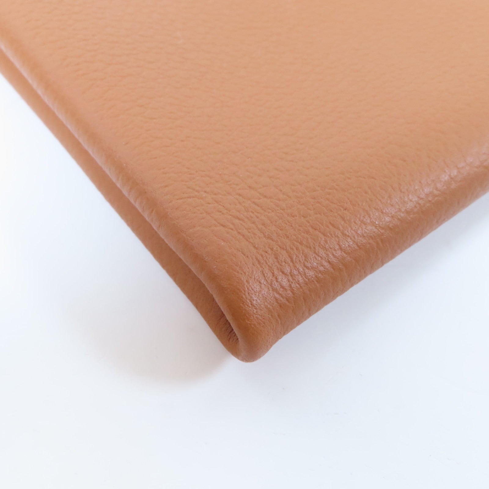 HERMES Evercolor皮革Atout 14 Pouch銀扣手拿包Gold經典駝色