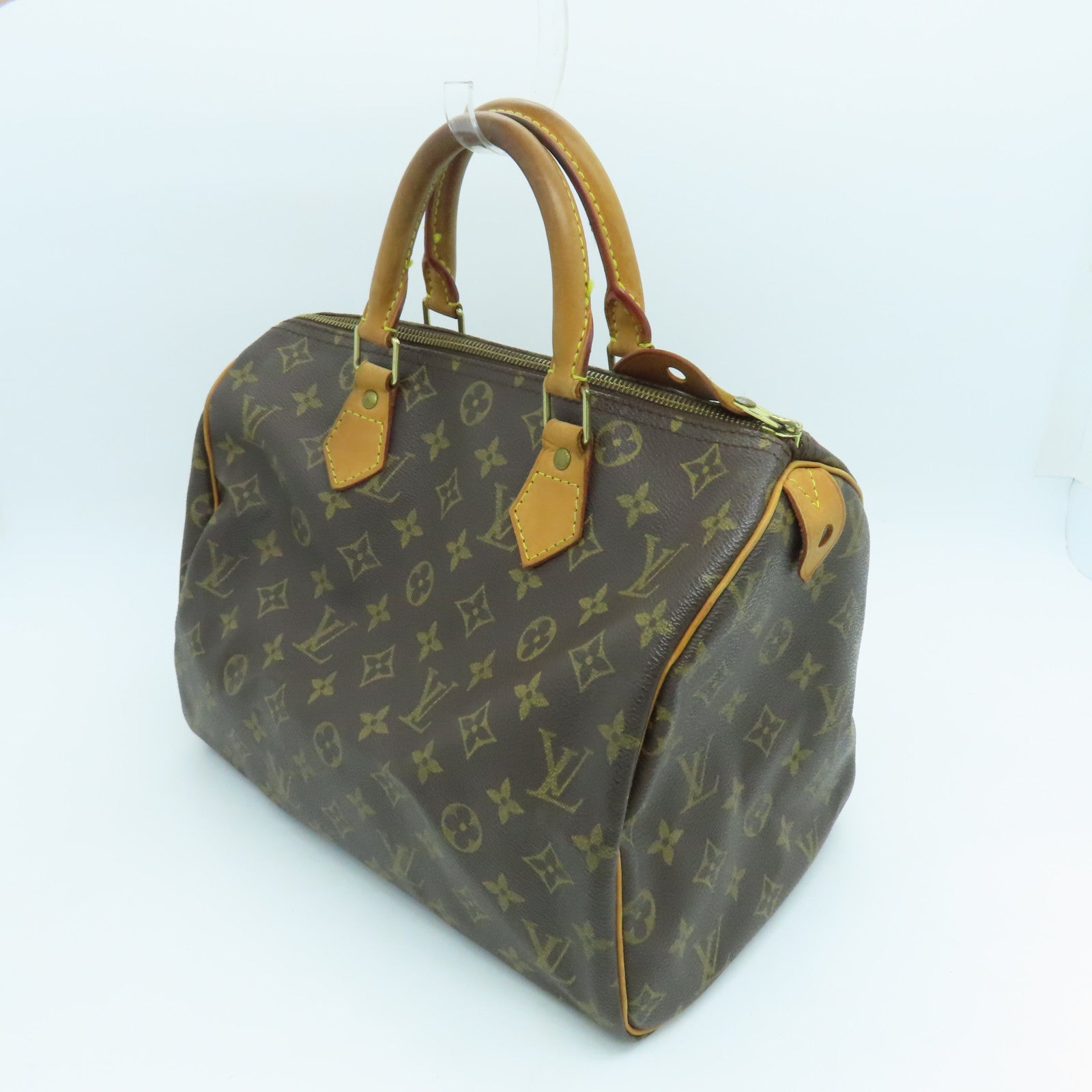LOUIS VUITTON Monogram Speedy 30 Hand Bag金扣手挽袋啡色