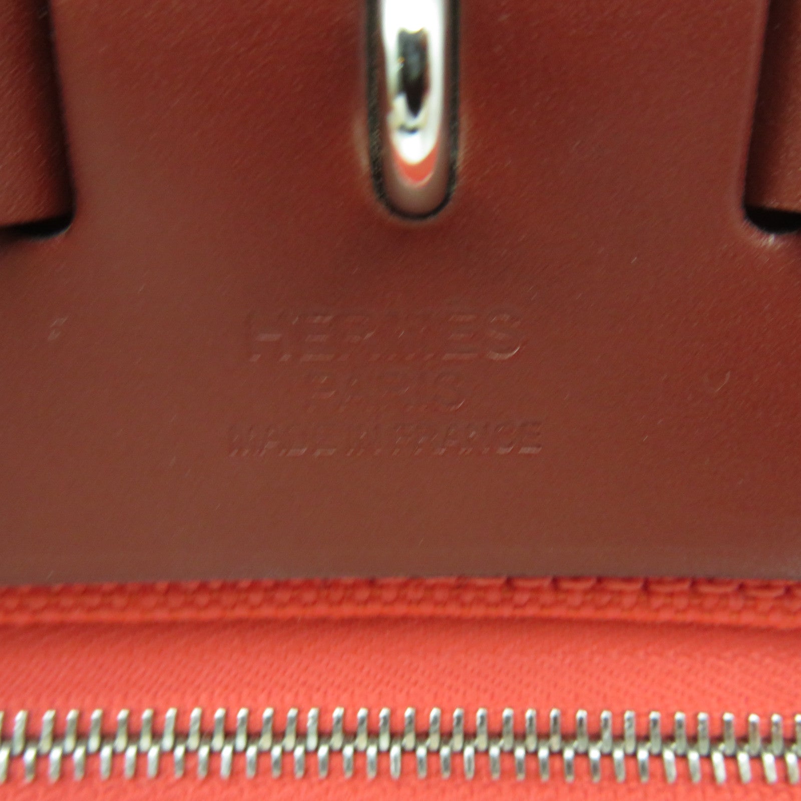 HERMES Toile H Canvas Herbag PM 2way Shoulder Bag Silver Buckle Handle Shoulder Bag Rose Texas/Rough H Red/Pink