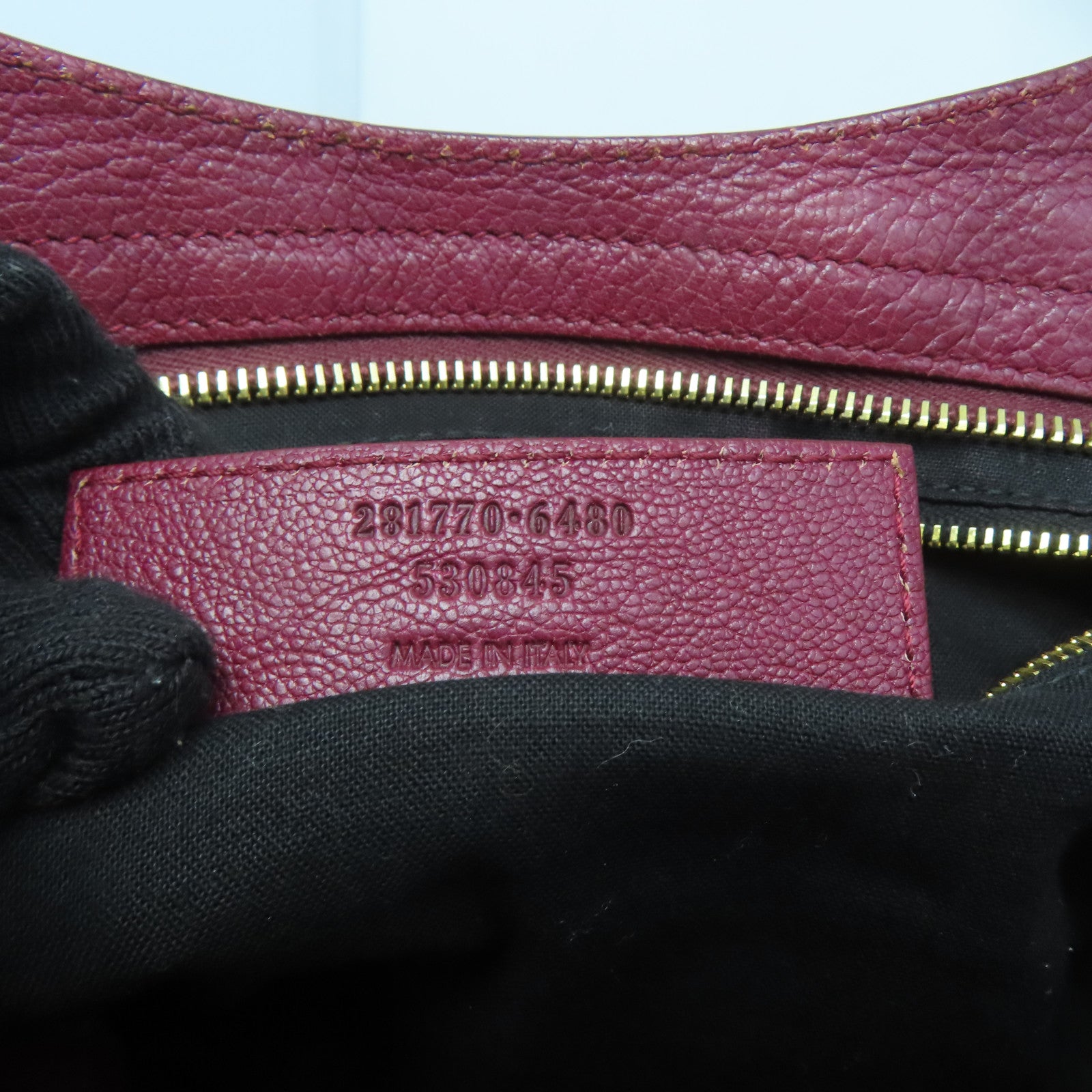 BALENCIAGA 牛皮皮革City金扣手挽肩背兩用袋紅色