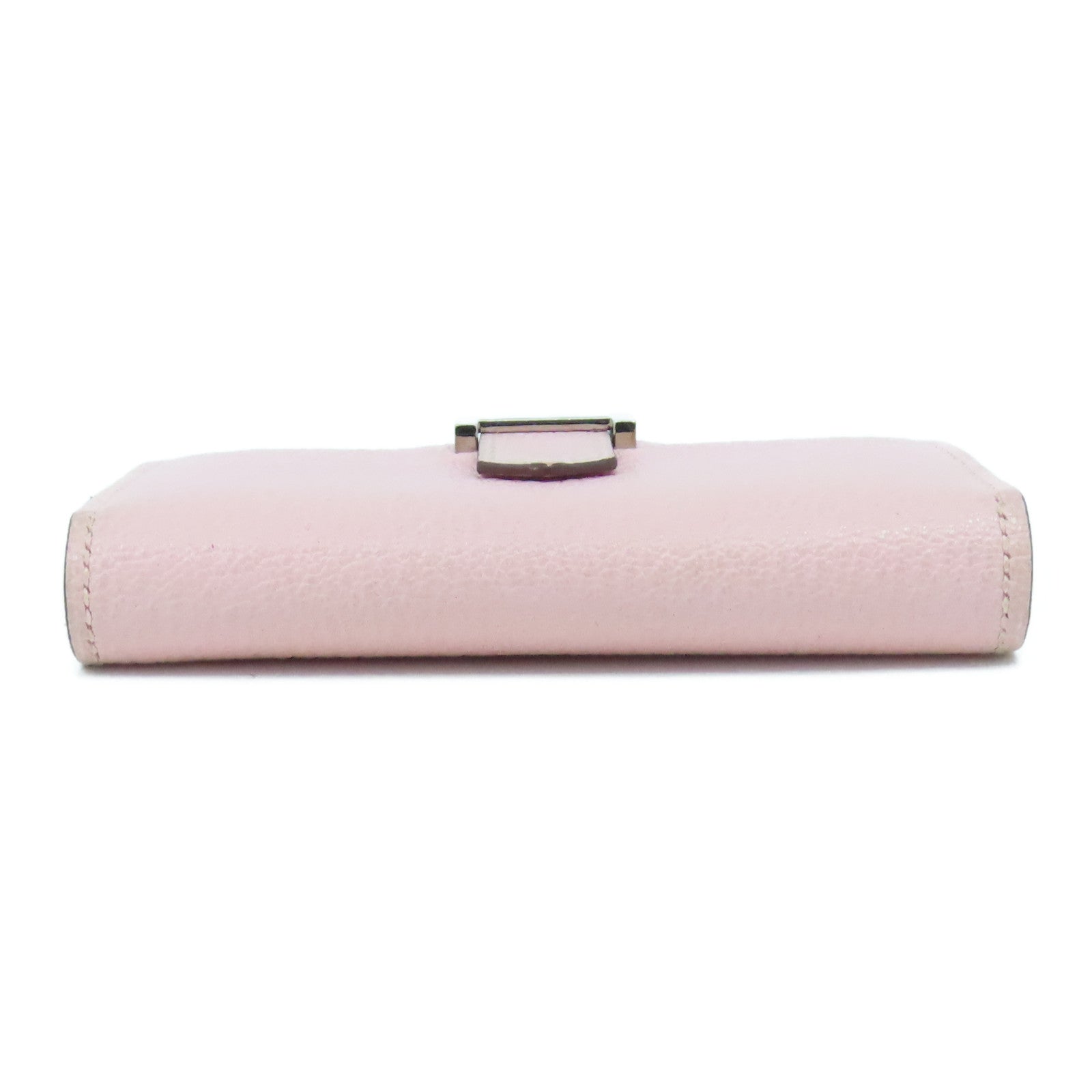 HERMES Chevre皮革Bearn Card Case銀扣卡片套櫻花粉色