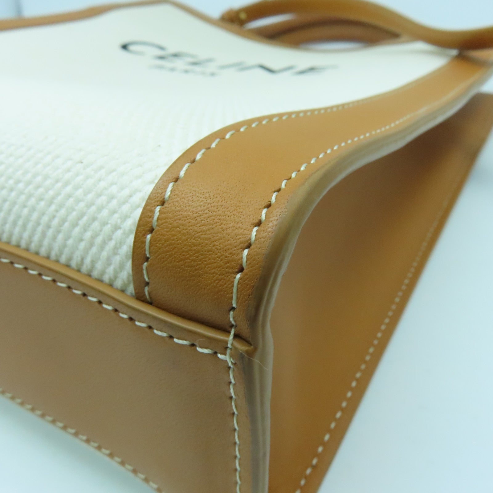 CELINE 帆布Cabas金扣手挽肩背兩用袋啡色