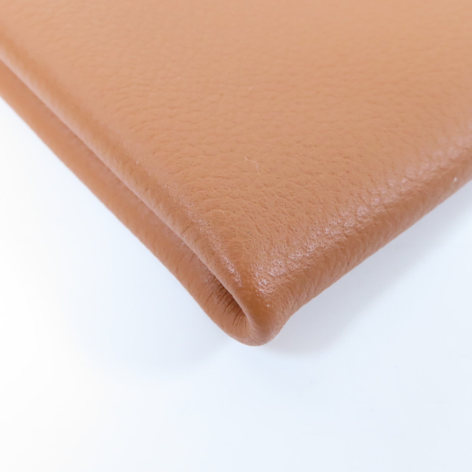 HERMES Evercolor皮革Atout 14 Pouch銀扣手拿包Gold經典駝色