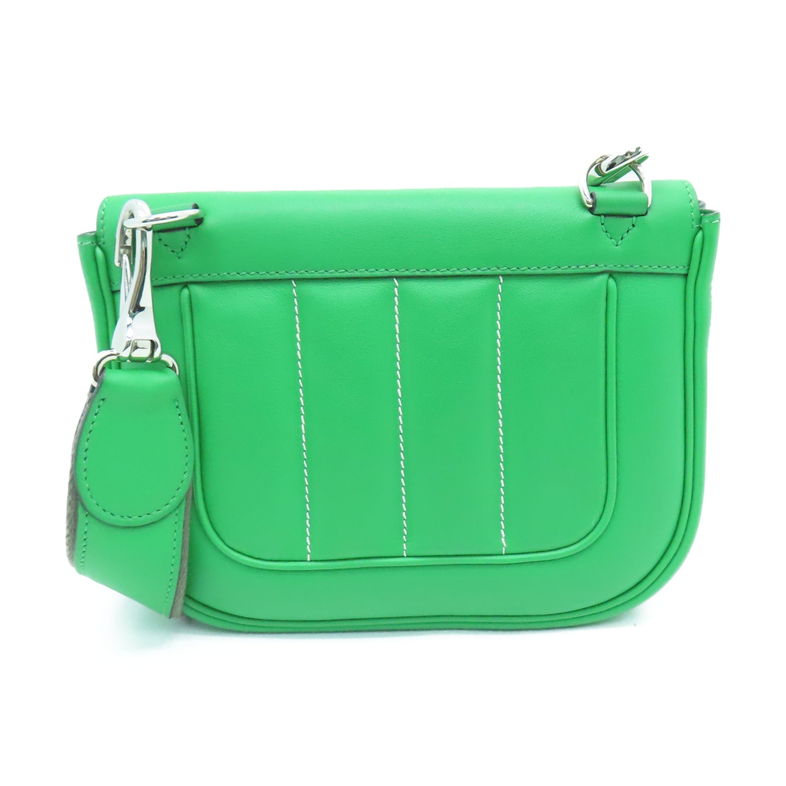 HERMES Veau Swift Leather Mini Berlin Silver Buckle Shoulder