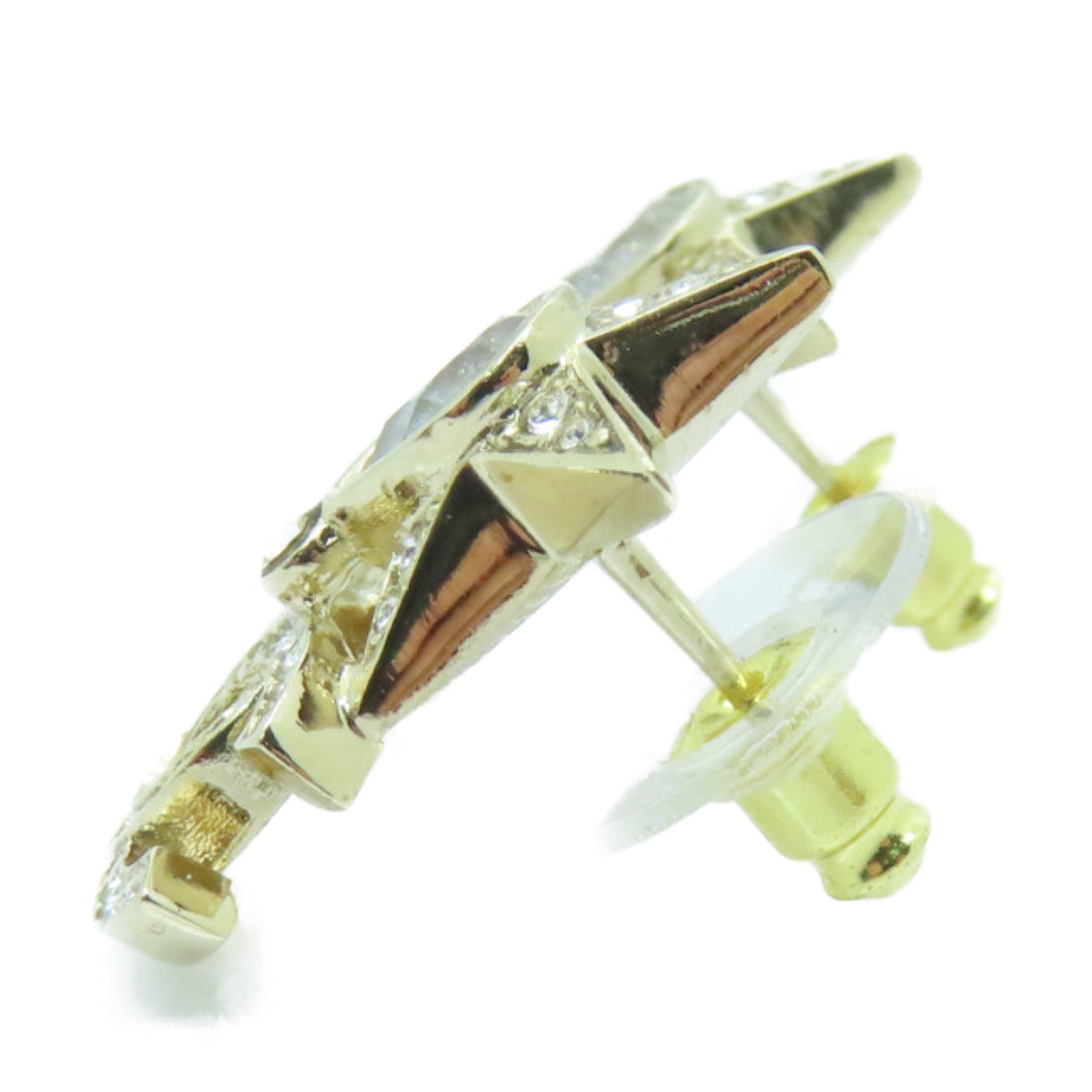 CHANEL 金屬Earrings金扣耳環金色