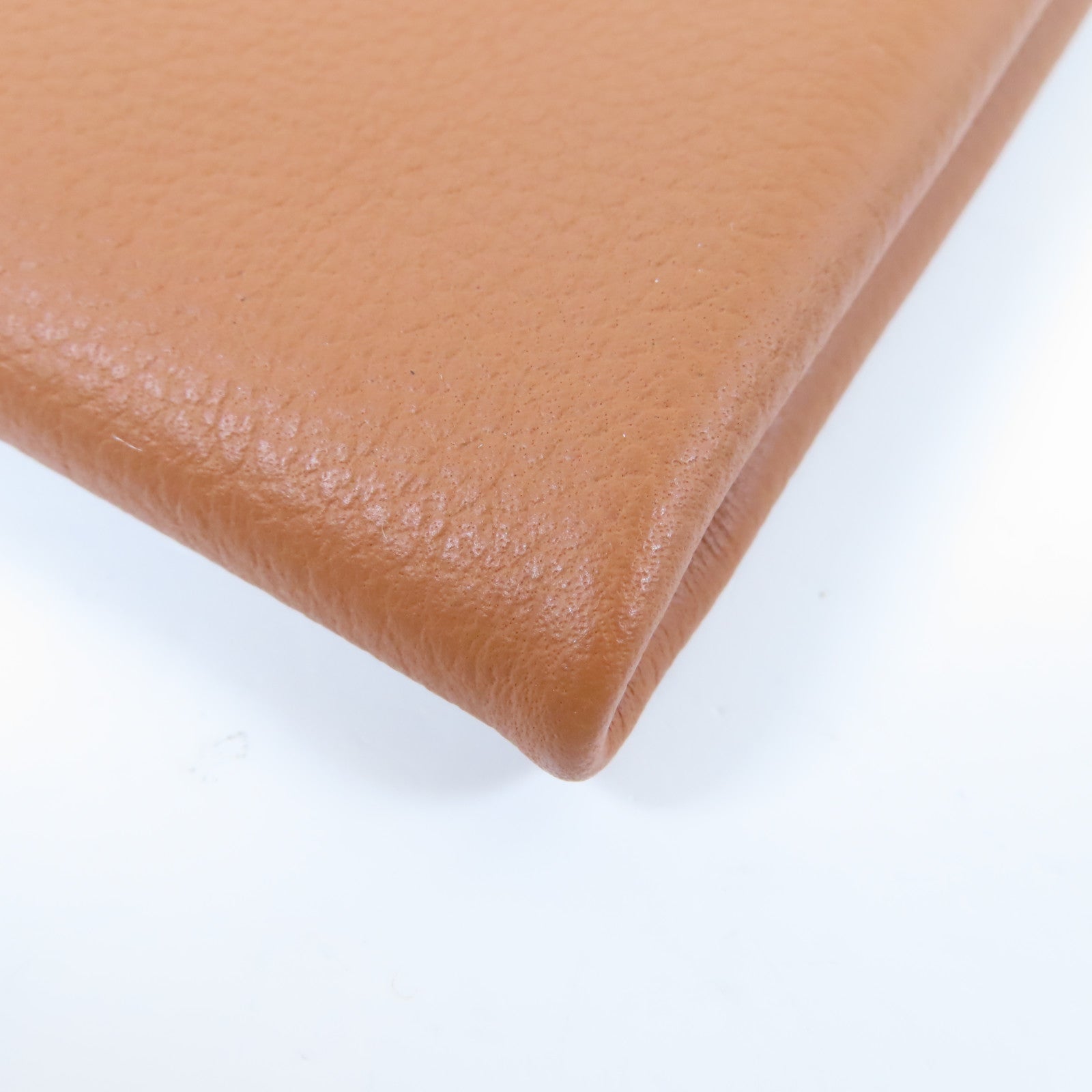 HERMES Evercolor皮革Atout 14 Pouch銀扣手拿包Gold經典駝色