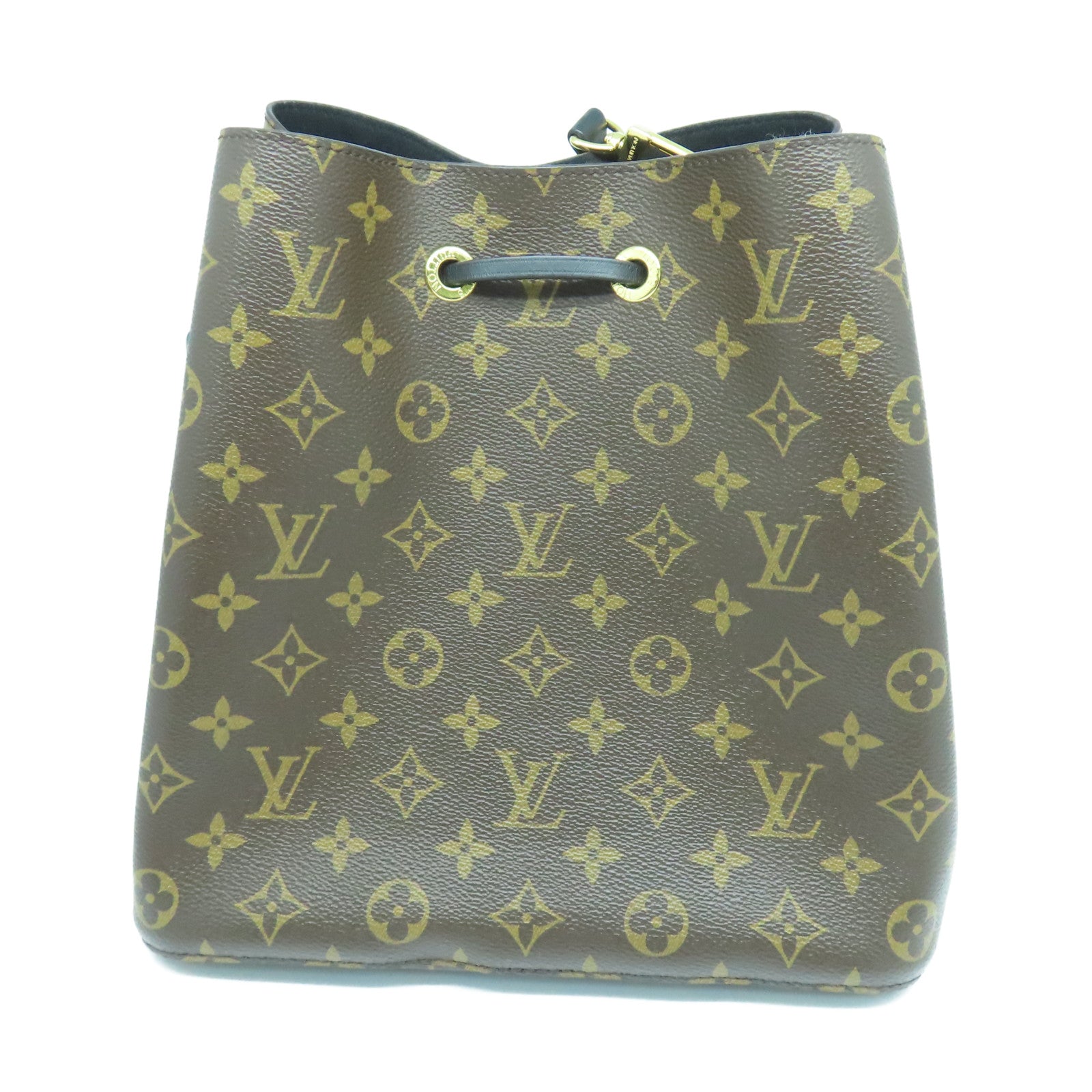 LOUIS VUITTON Monogram NeoNoe MM金扣肩背袋棕色