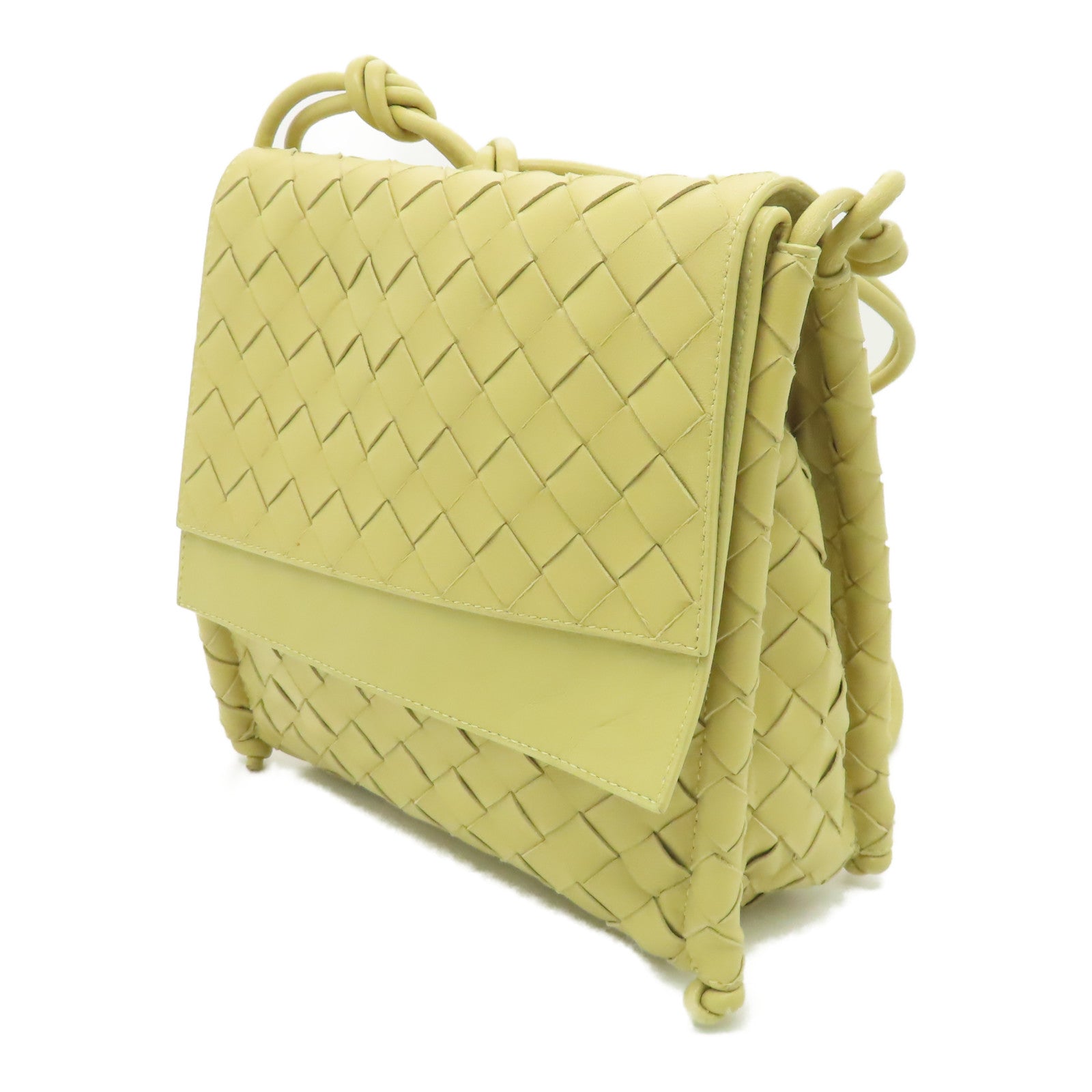 BOTTEGA VENETA 織紋皮革Shoulder Bag肩背袋黃色