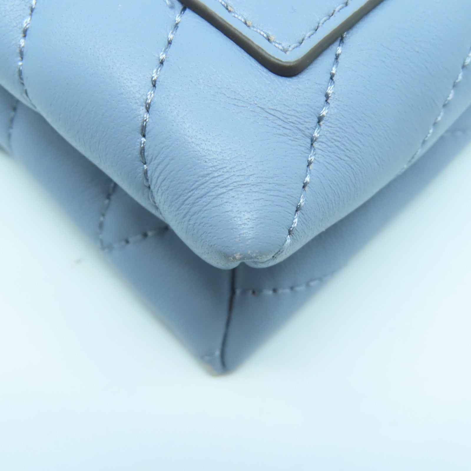 Tory Burch 牛皮皮革Bag金扣鏈帶肩背袋灰色