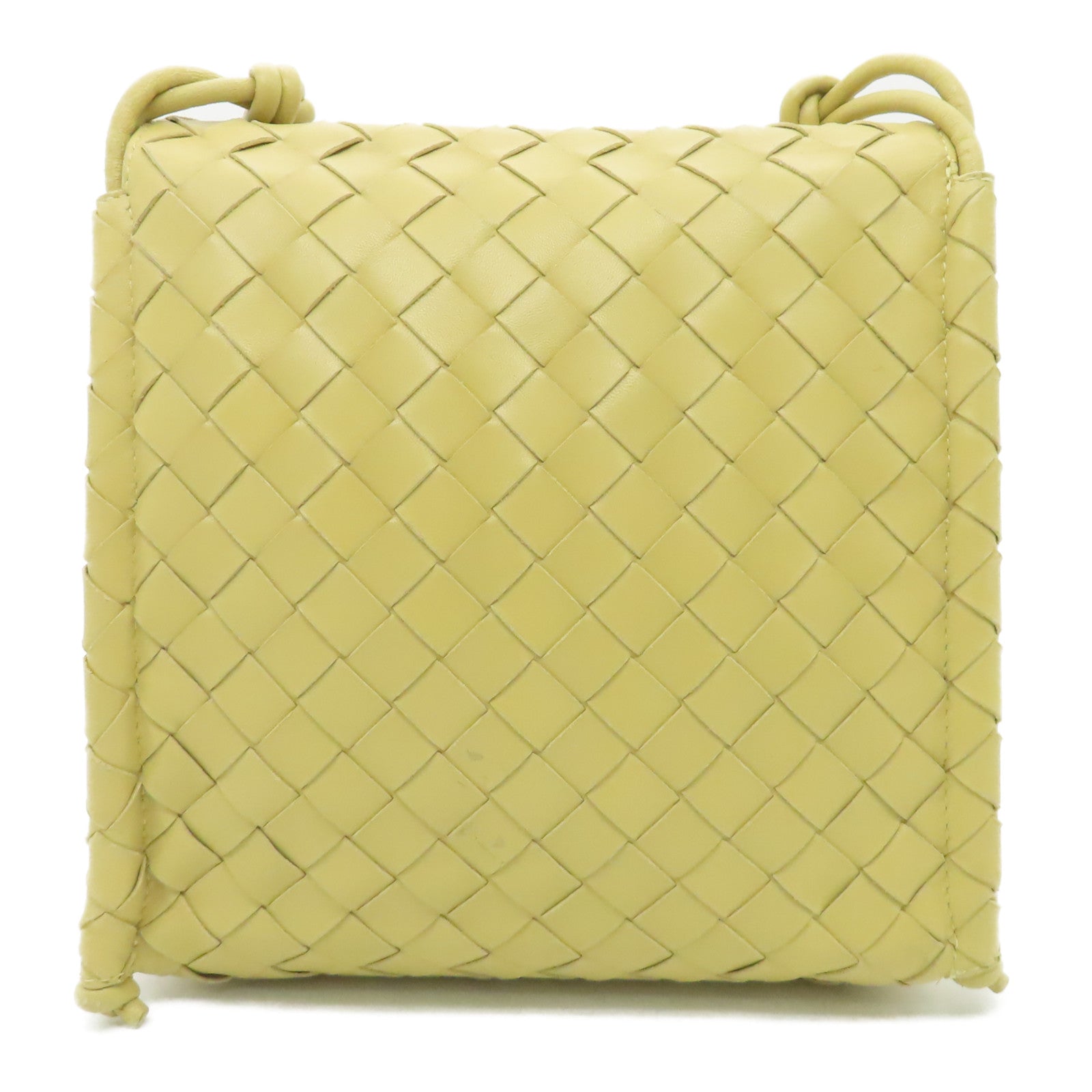 BOTTEGA VENETA 織紋皮革Shoulder Bag肩背袋黃色