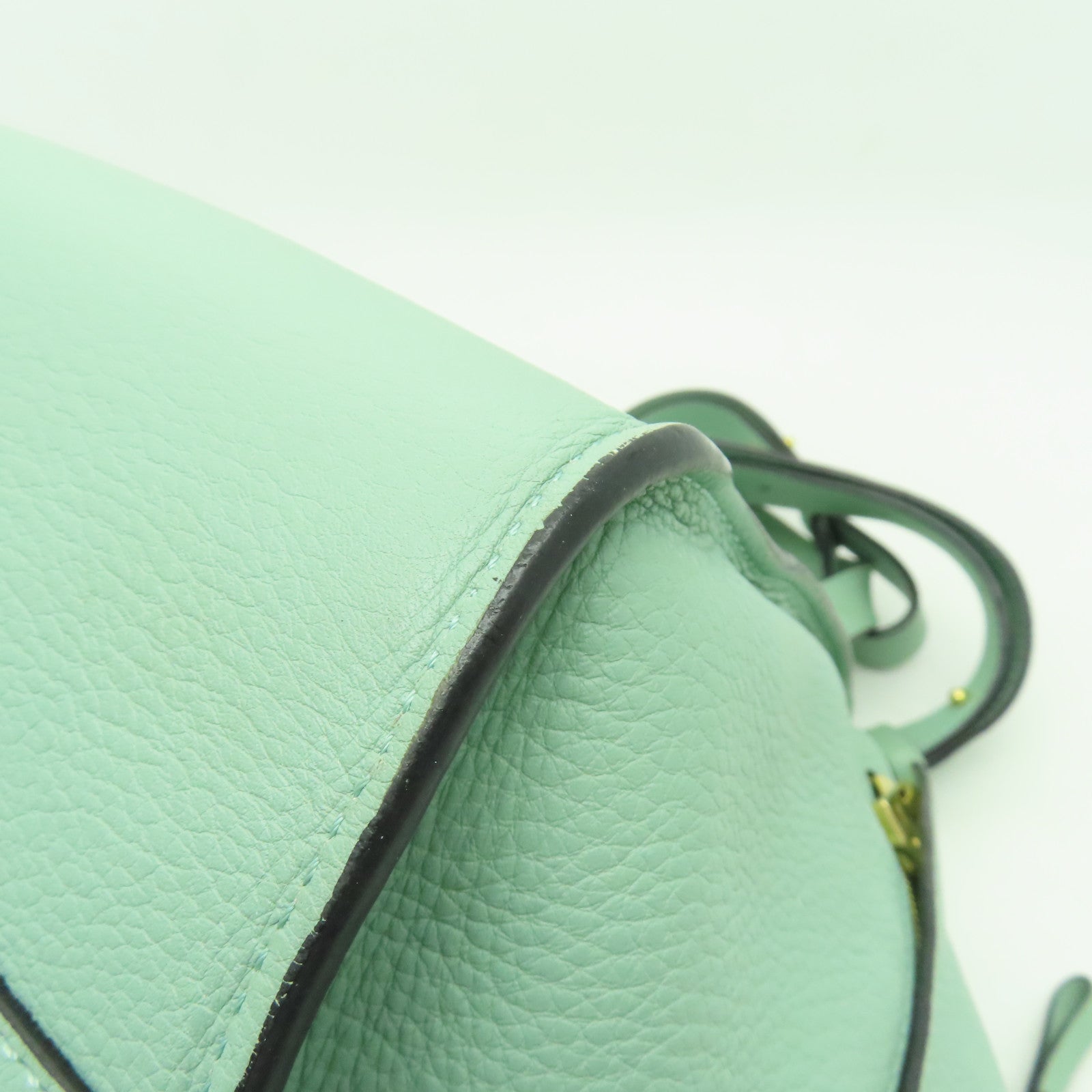 LOEWE 牛皮皮革Hammock Small金扣手挽肩背兩用袋綠色