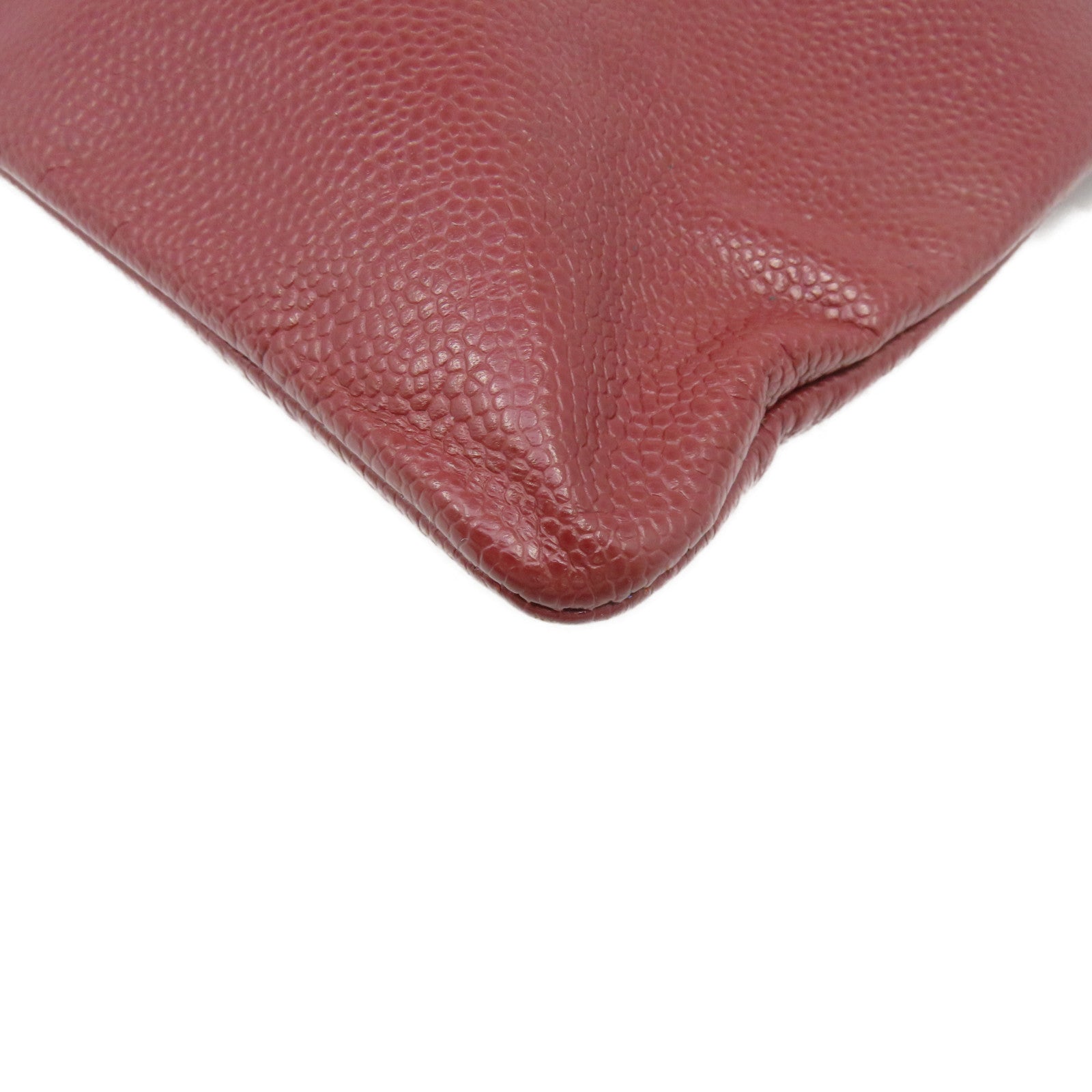 CHANEL 【激減優惠】牛皮皮革Clutch手拿包深紅色