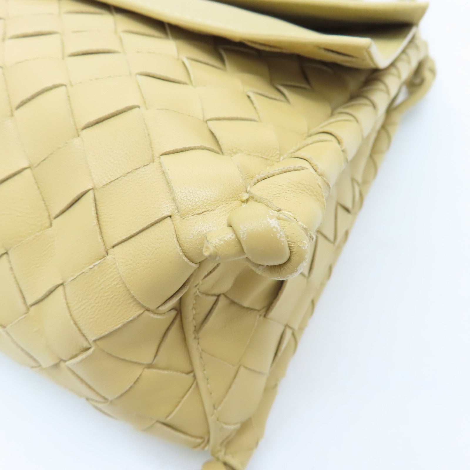 BOTTEGA VENETA 織紋皮革Shoulder Bag肩背袋黃色