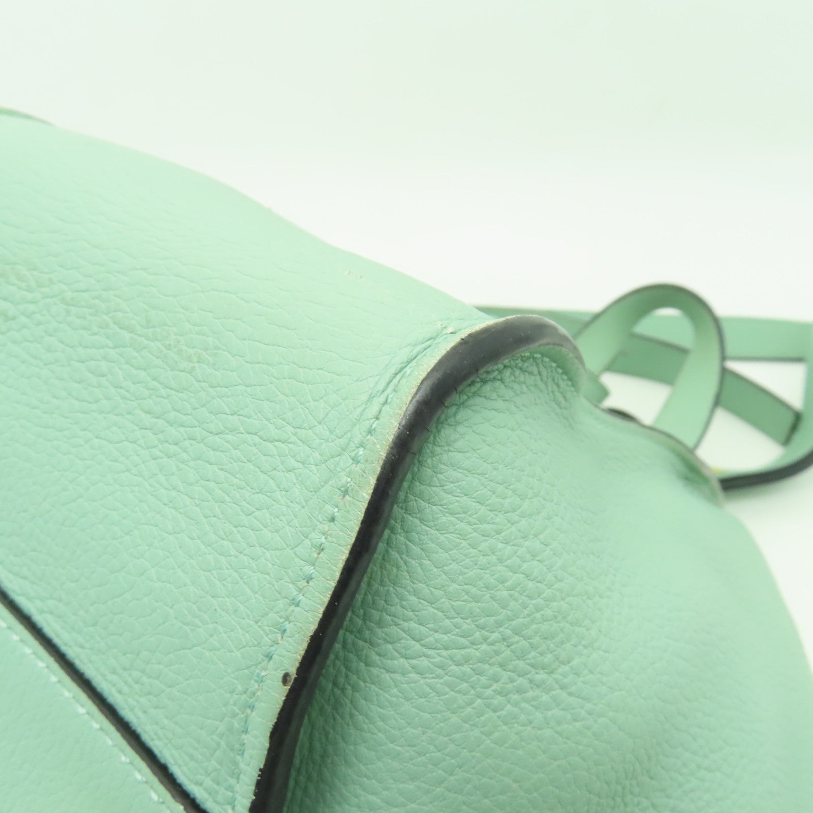 LOEWE 牛皮皮革Hammock Small金扣手挽肩背兩用袋綠色