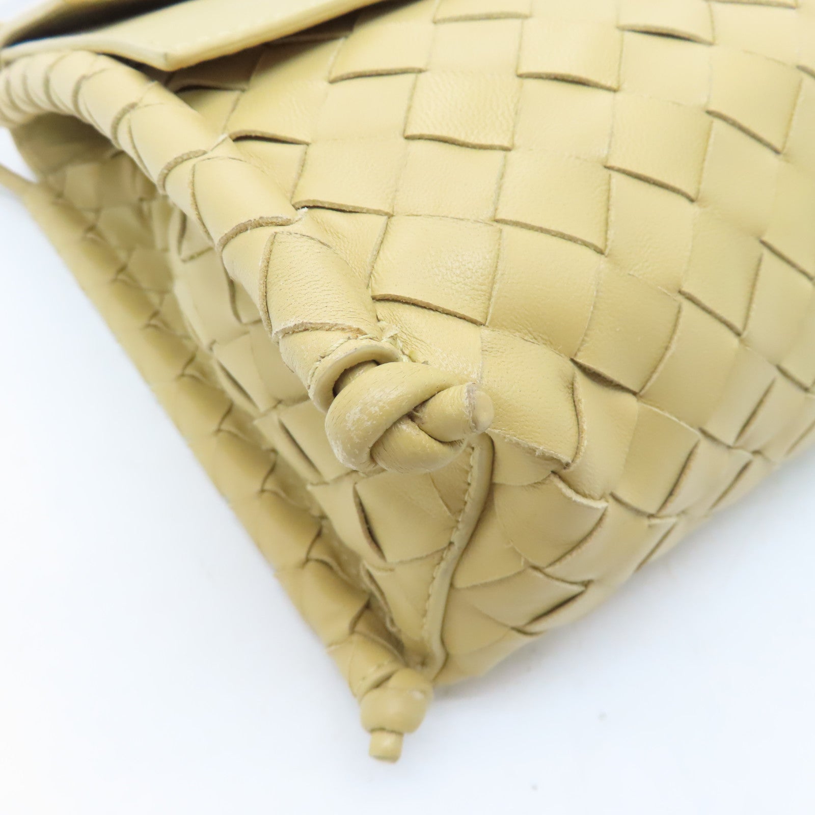 BOTTEGA VENETA 織紋皮革Shoulder Bag肩背袋黃色